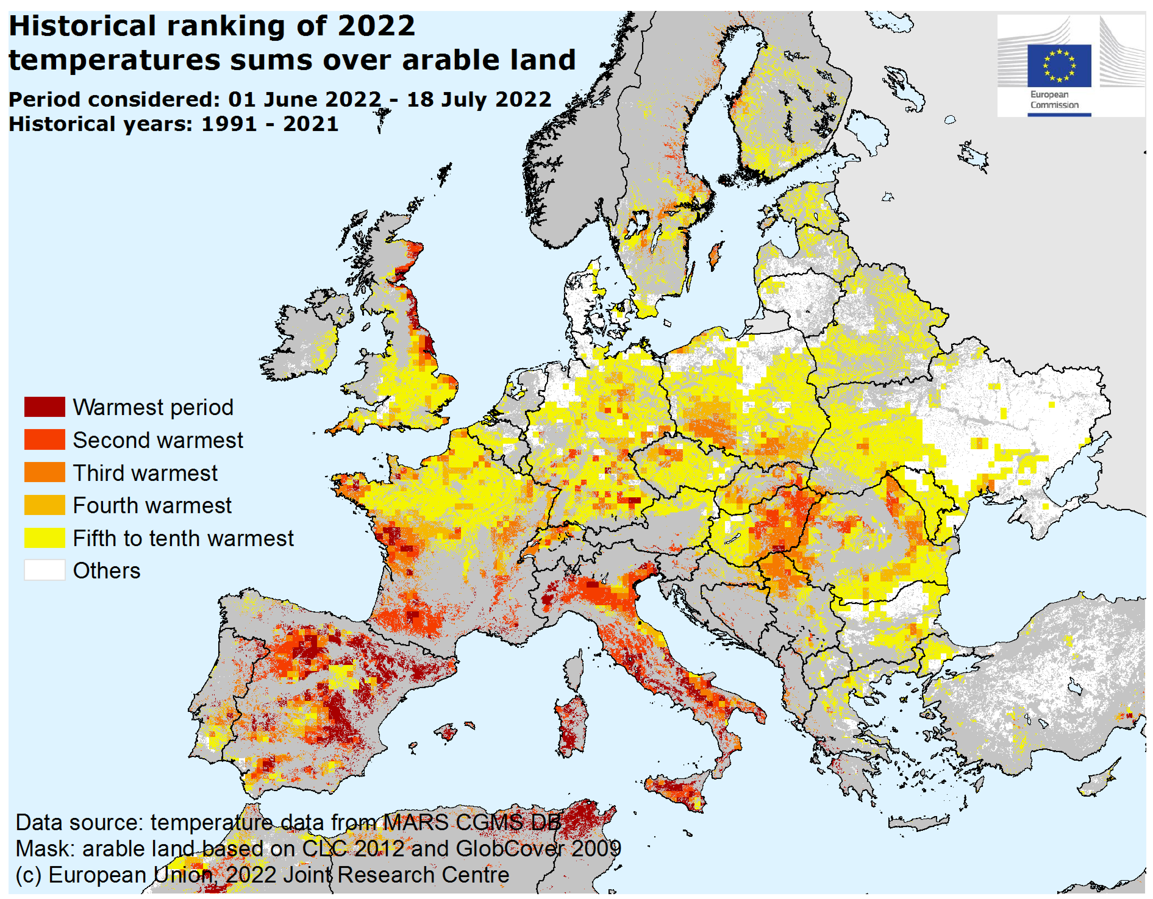 The heatwave affected crops in farms throughout Europe