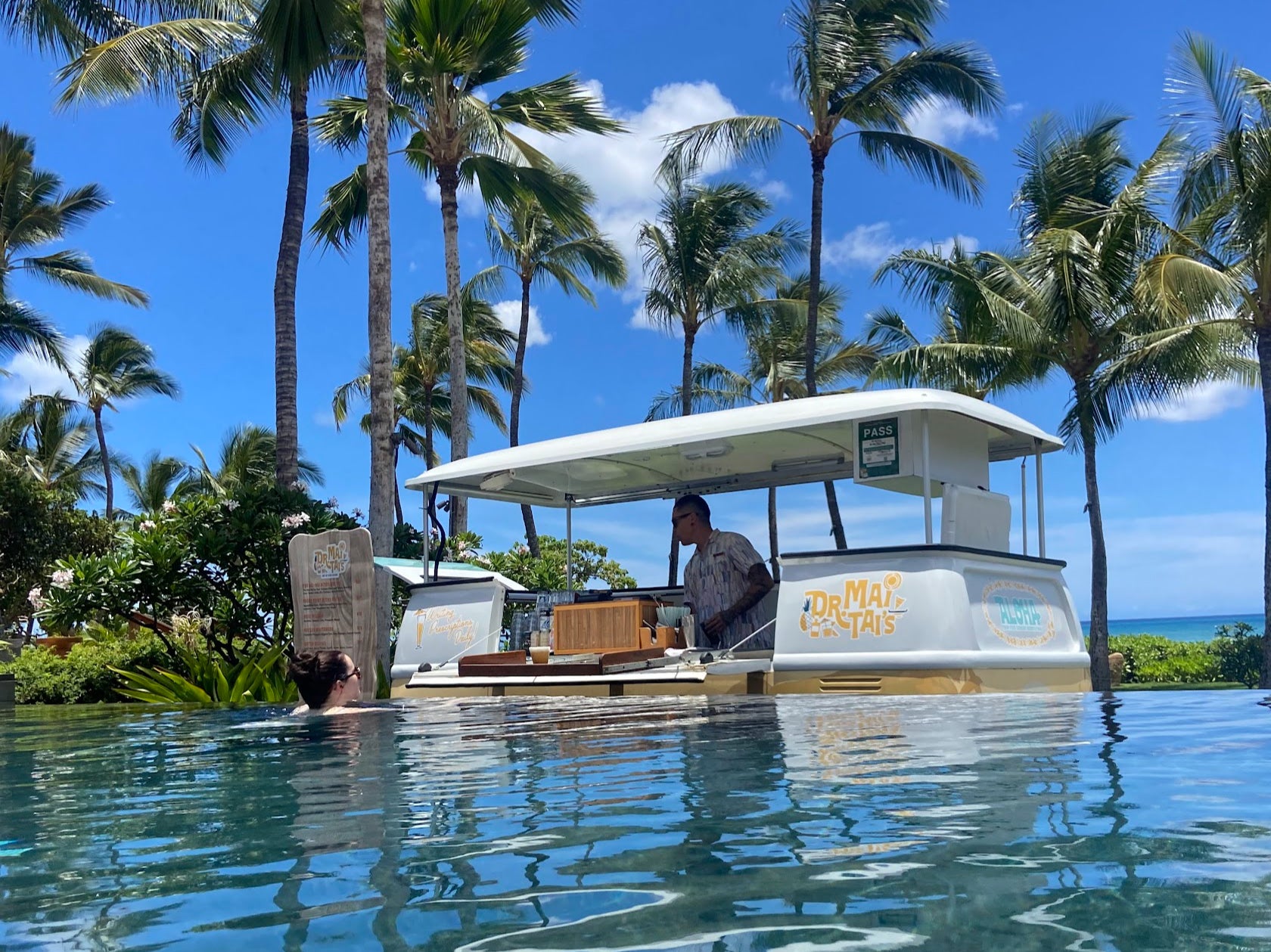 The swim-up bar