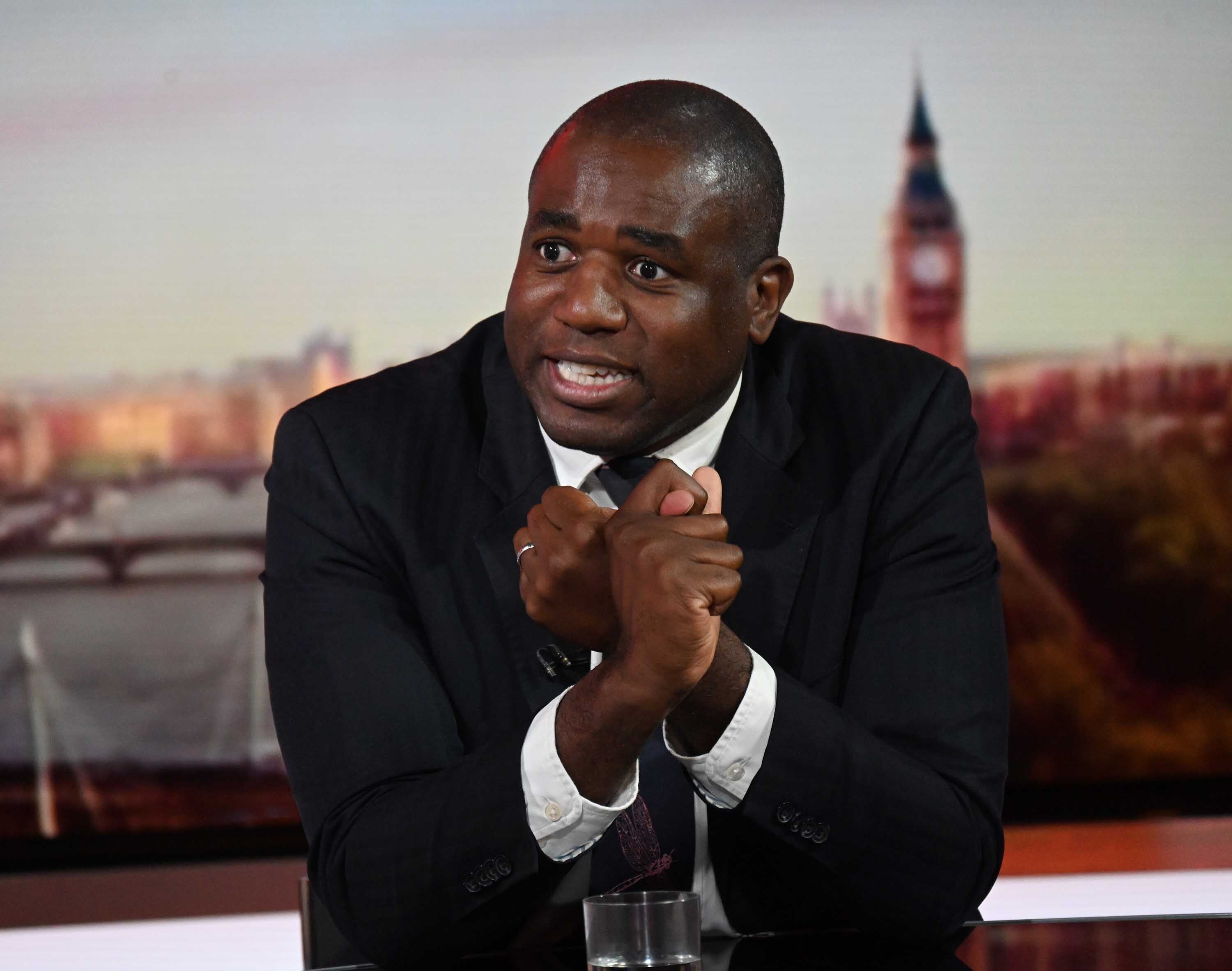 Shadow foreign secretary David Lammy (Jeff Overs/BBC/PA)