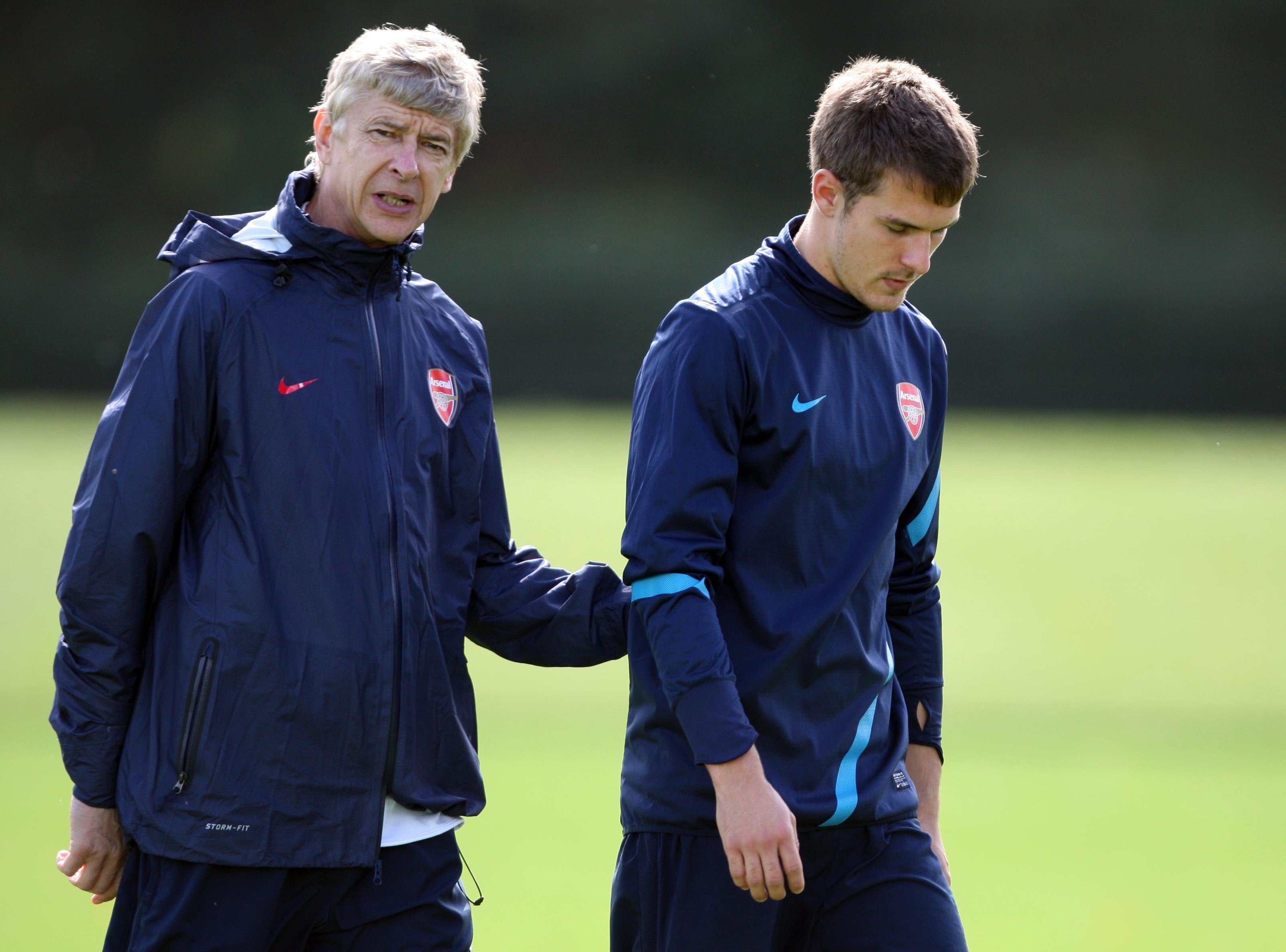 Arsene Wenger paid Aaron Ramsey a visit (Chris Radburn/PA)