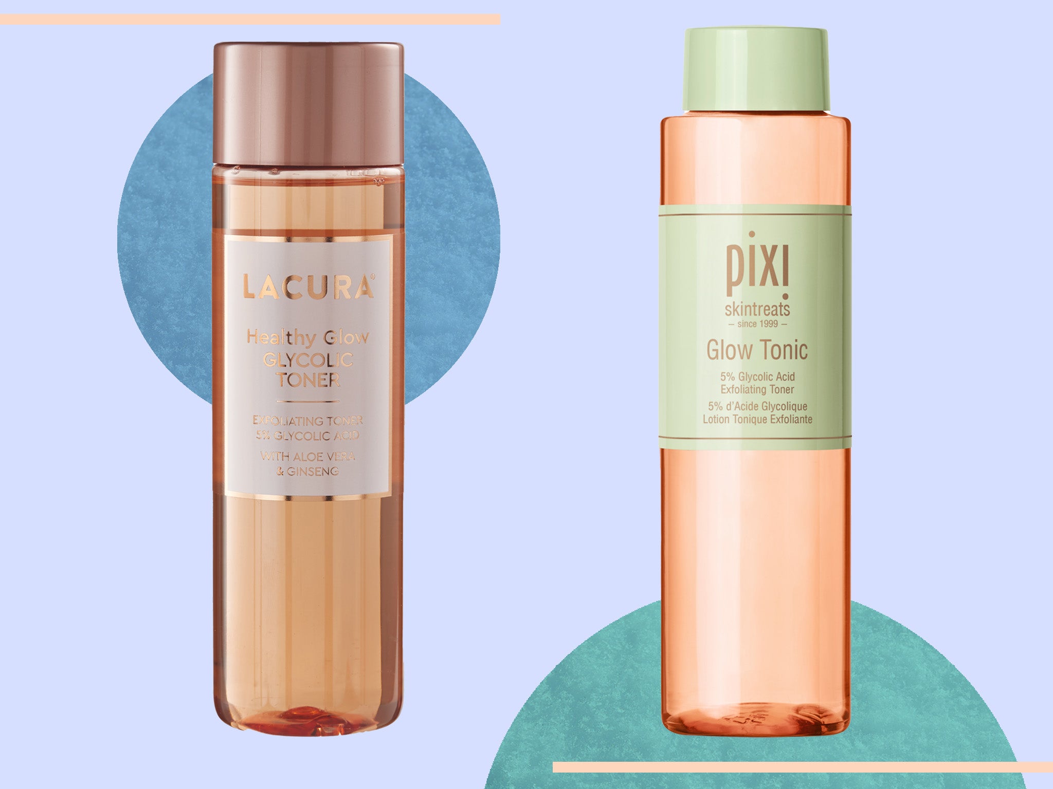 Pixi glow tonic vs Lacura healthy glow glycolic toner: Can Aldi’s £2.99 dupe rival a cult classic? 