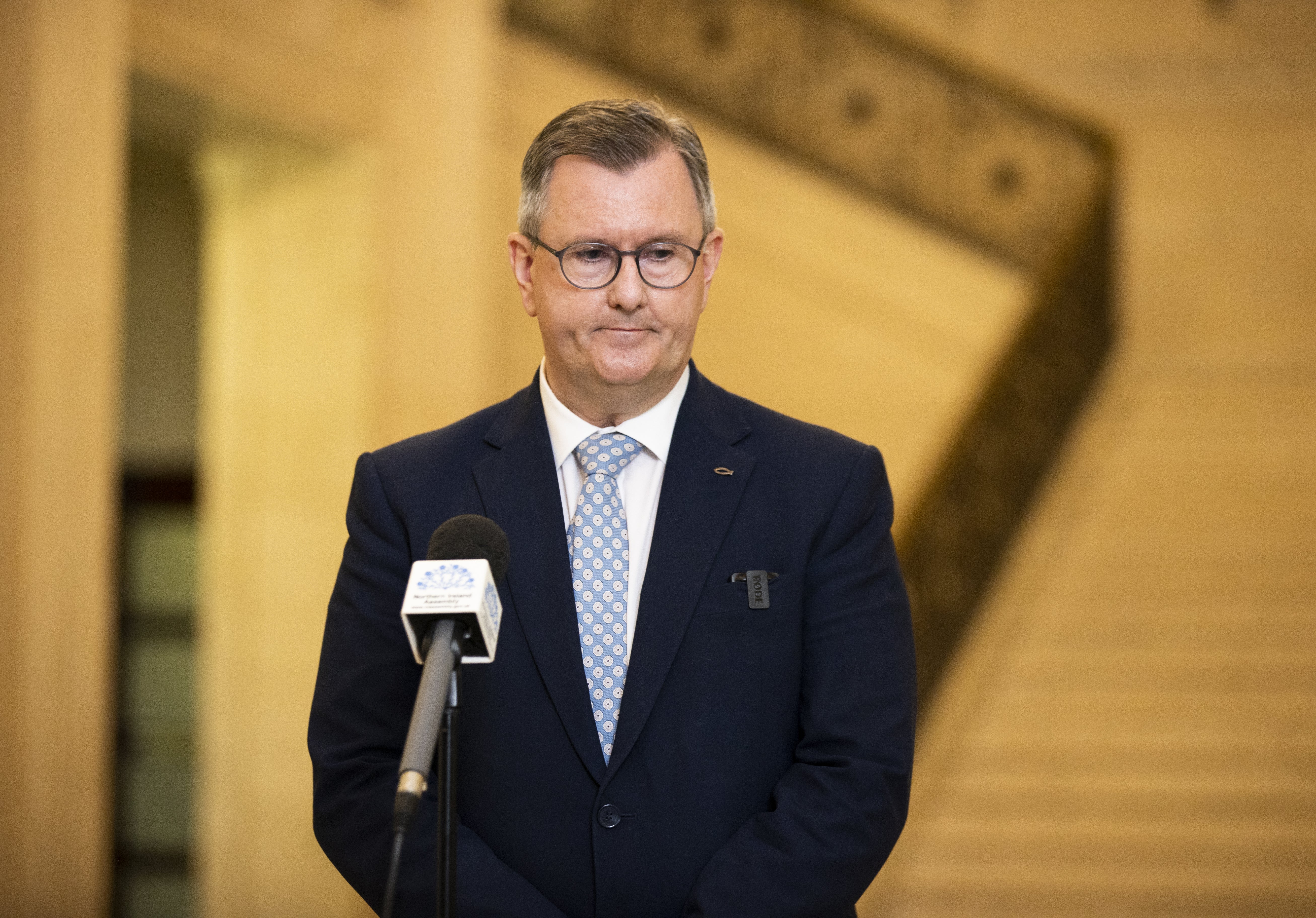 DUP leader Sir Jeffrey Donaldson has expressed disappointment at Belfast losing out as a Eurovision host (PA)