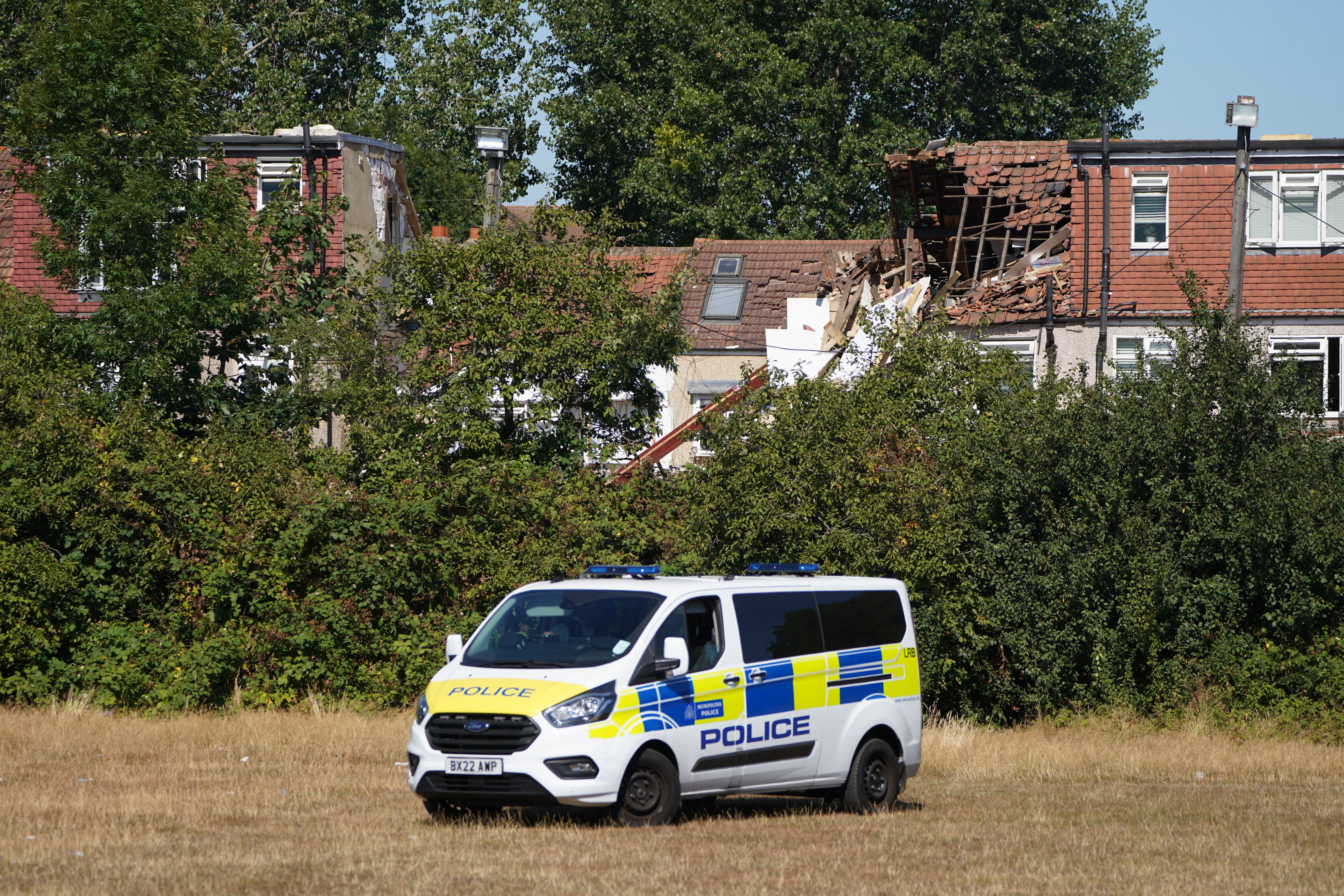 The scene in Galpin’s Road in Thornton Heath, south London (Kirsty O’Connor/PA)