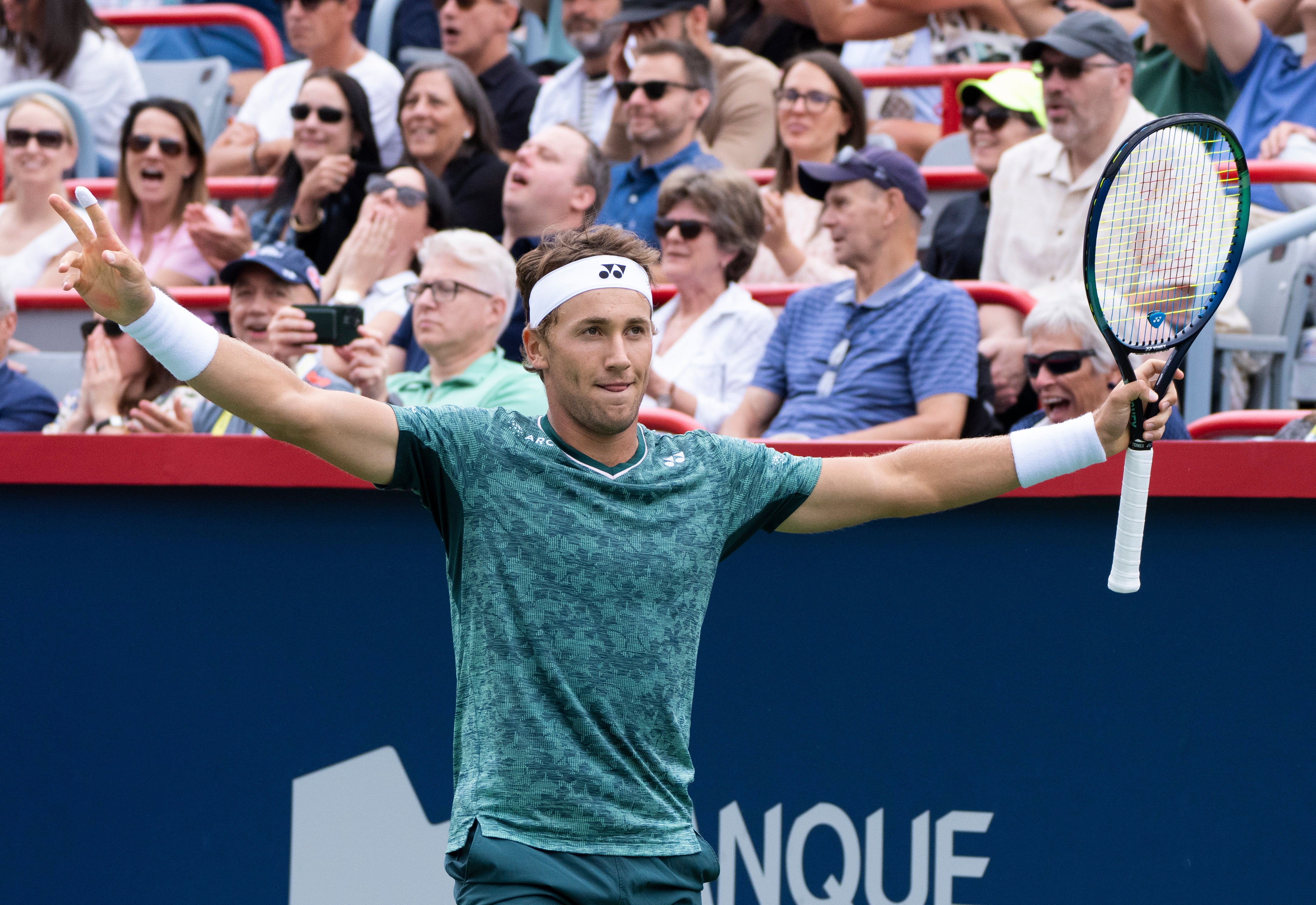 Casper Ruud eased to victory over Felix Auger-Aliassime (Paul Chiasson/The Canadian Press via AP)