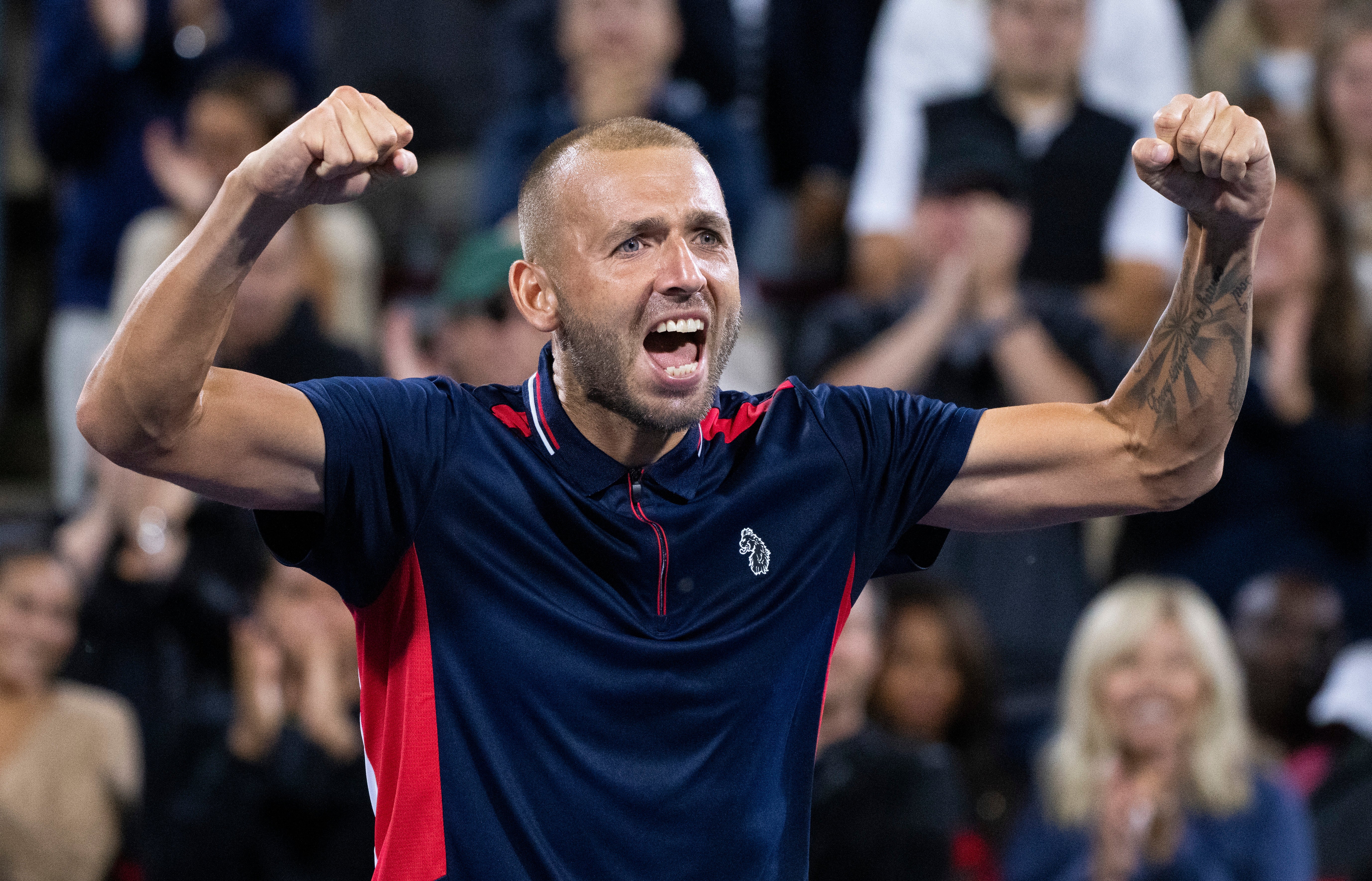 Dan Evans has reached his second ATP Masters semi-final after fighting his way back at the National Bank Open (Paul Chiasson/The Canadian Press/AP)