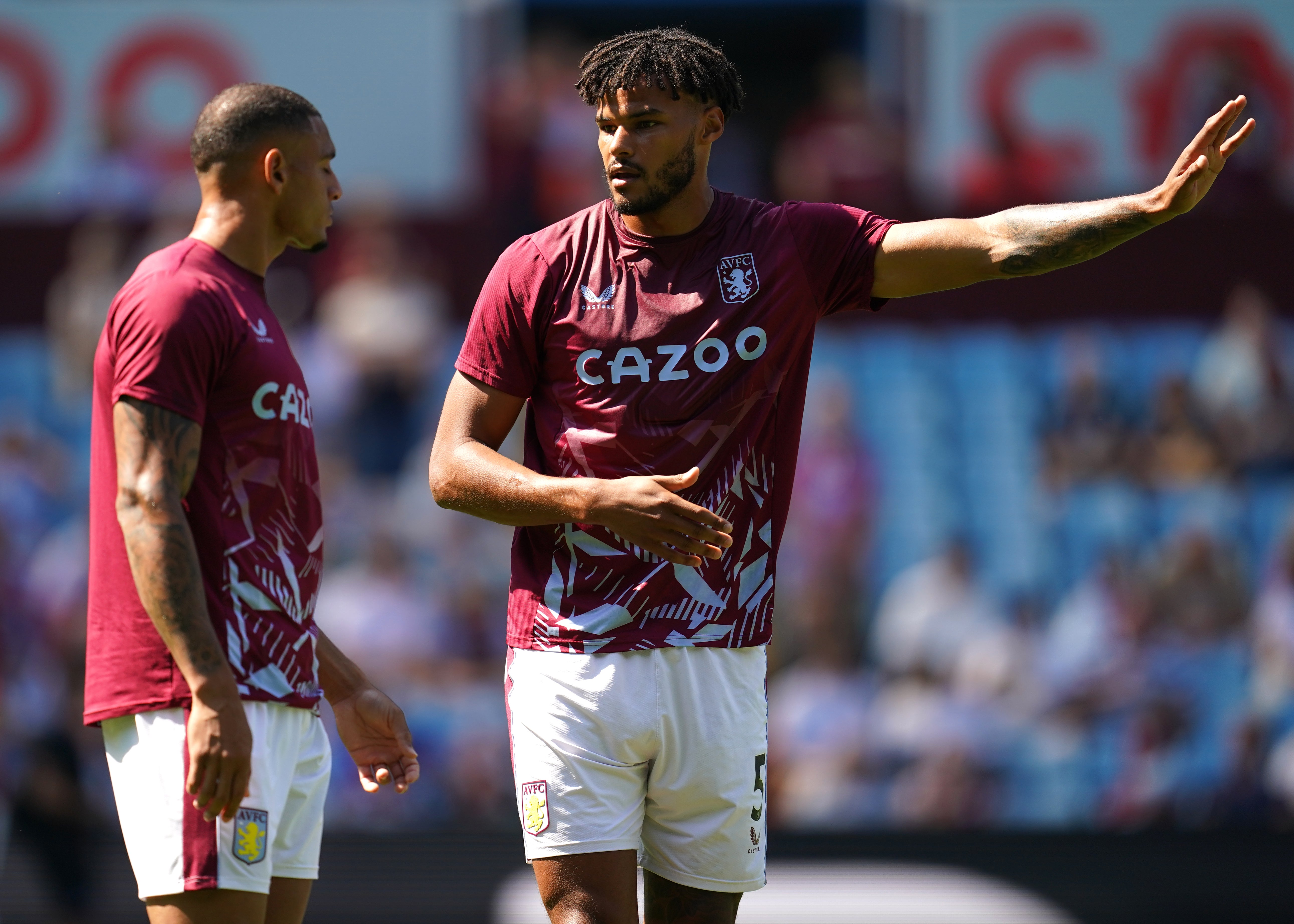 Tyrone Mings (right) was back in the Aston Villa side against Everton (Nick Potts/PA)