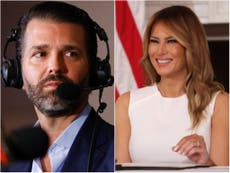 Donald Trump Jr shares meme about stepmother Melania’s underwear as family reacts to FBI raid