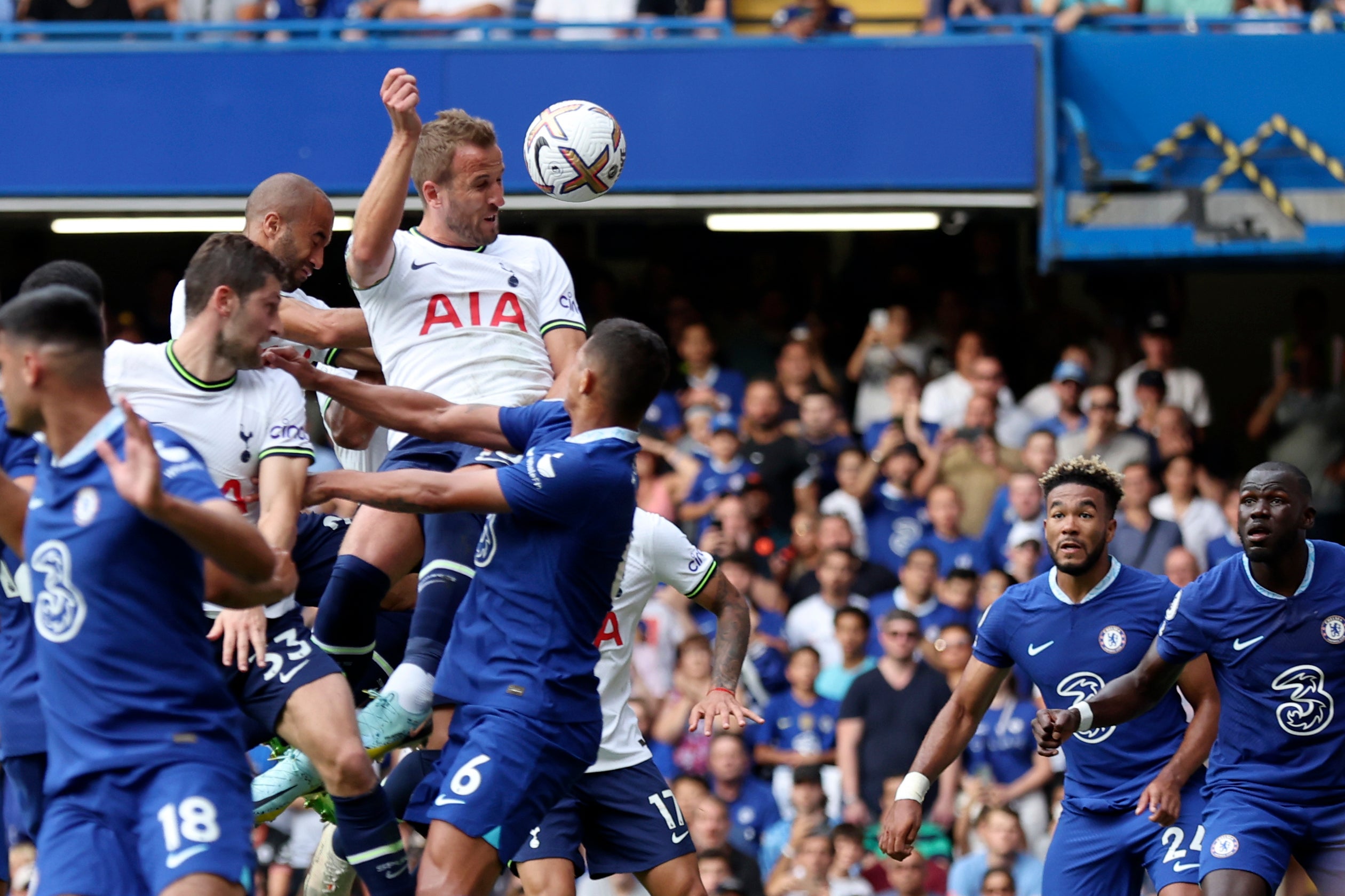 Harry Kane nodded home an injury-time equaliser for Spurs