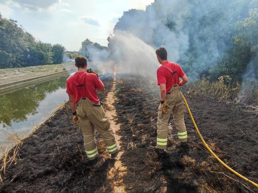 The fire was brought under control four hours after firefighters were called to the scene