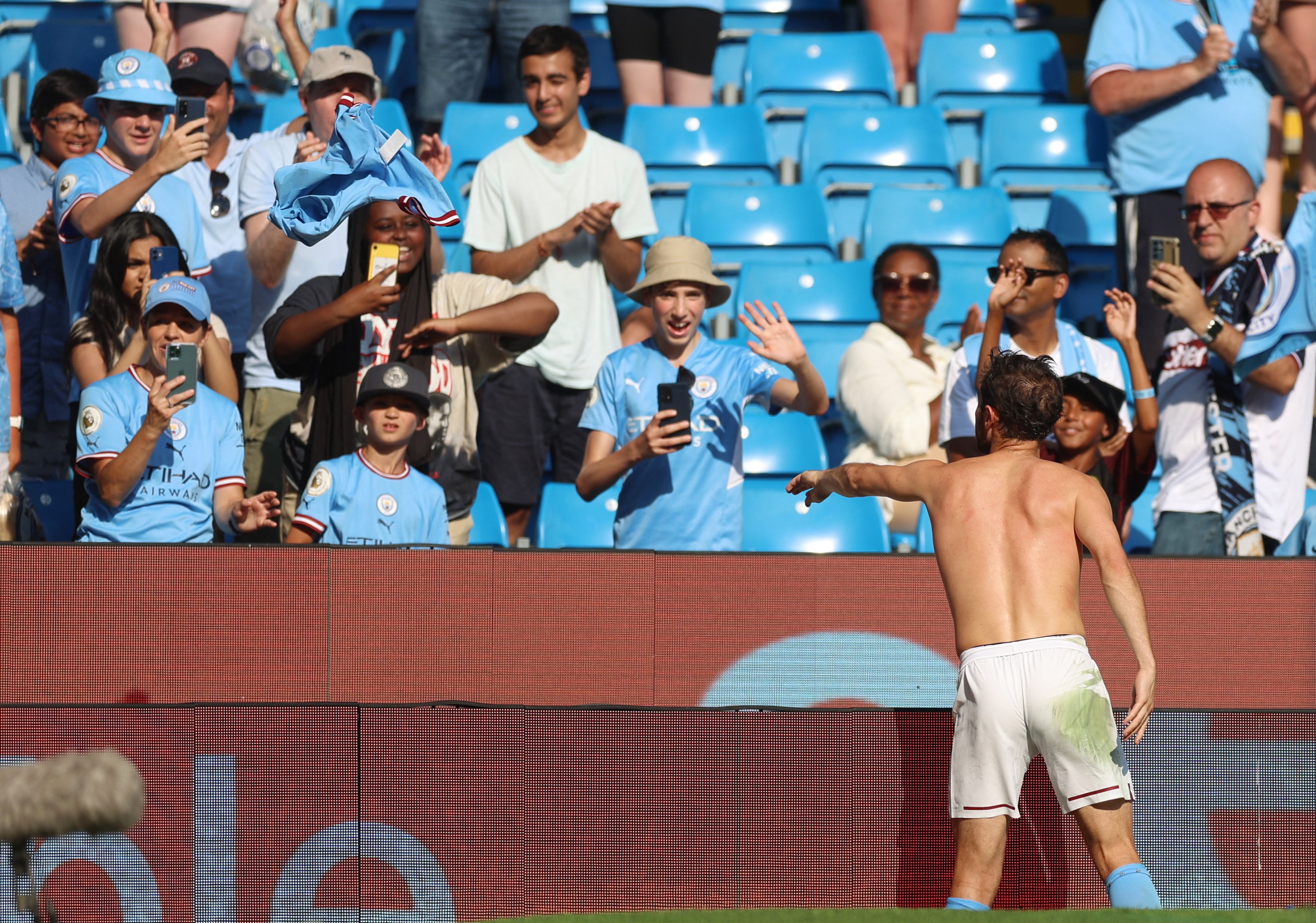 Bernardo Silva gave his shirt to a spectator following the win over Bournemouth