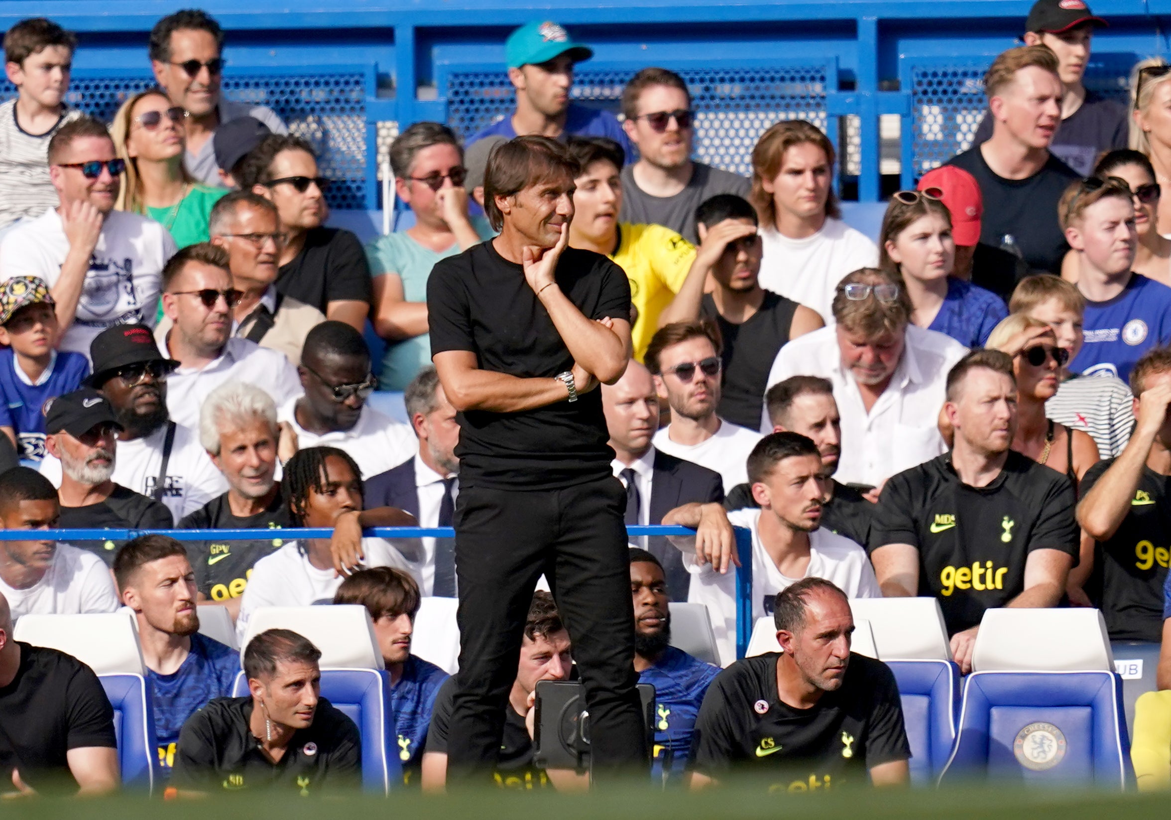 Antonio Conte’s Tottenham could only manage a draw against his former club Chelsea (John Walton/PA)