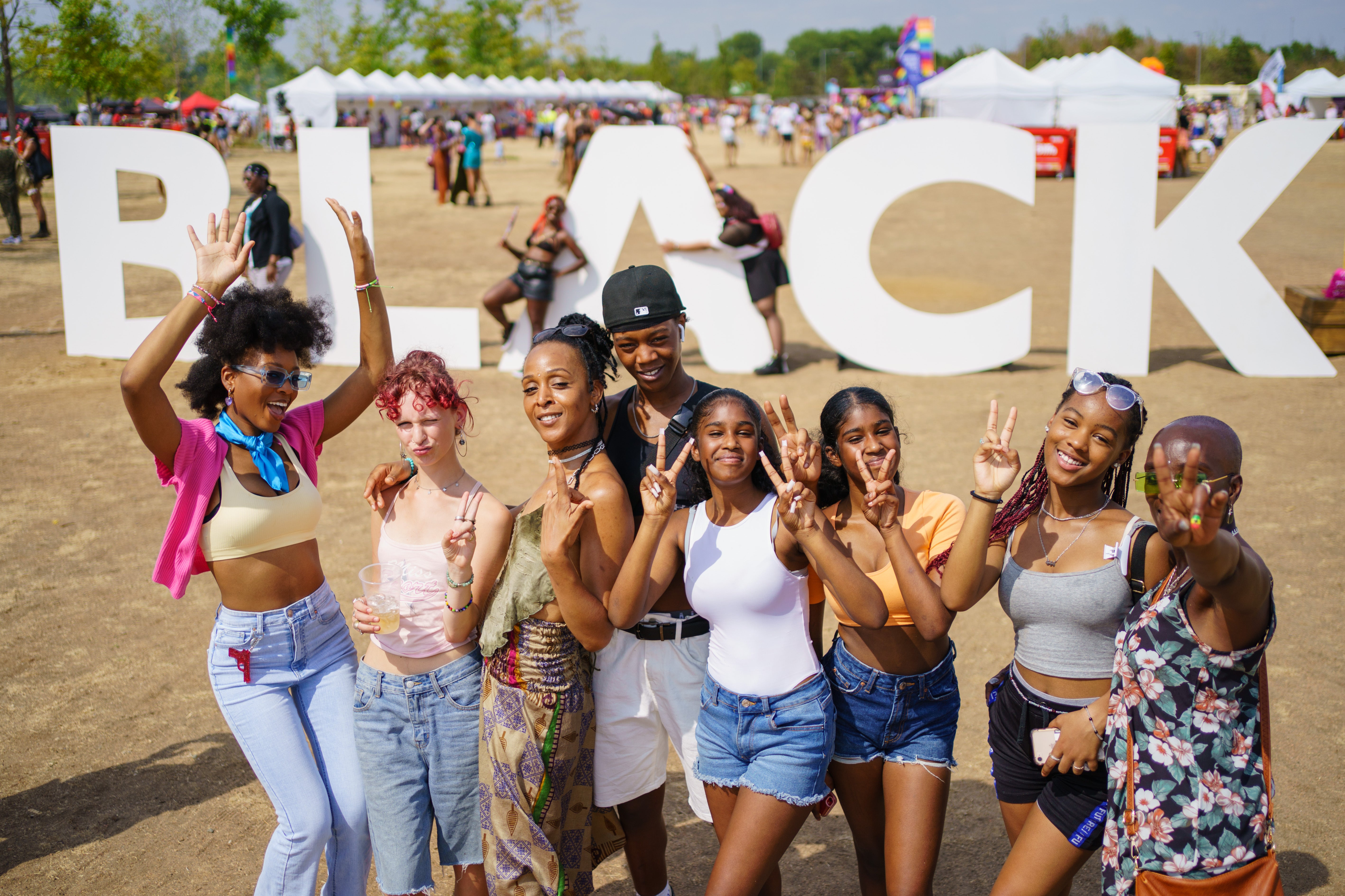 Revellers attend UK Black Pride (Dominic Lipinski/PA)