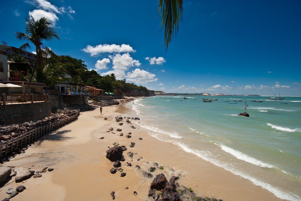 Waterfront restaurants in Praia da Pipa, northeastern Brazil