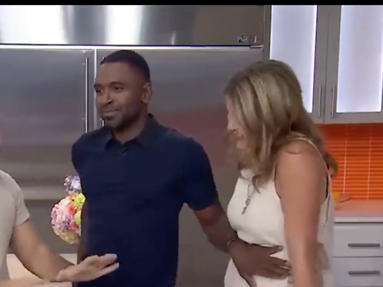 Justin Sylvester jokily moving Jenna Bush Hager away from him on ‘Today’ show