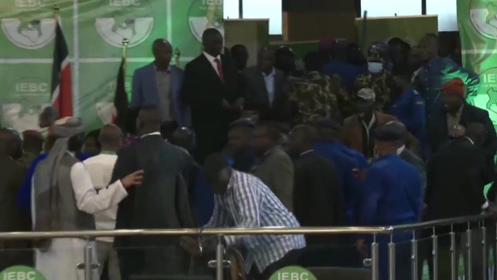 Scuffles break out as Kenyan election results expected imminently