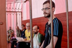 Five Europeans go on trial in separatist-controlled Ukraine