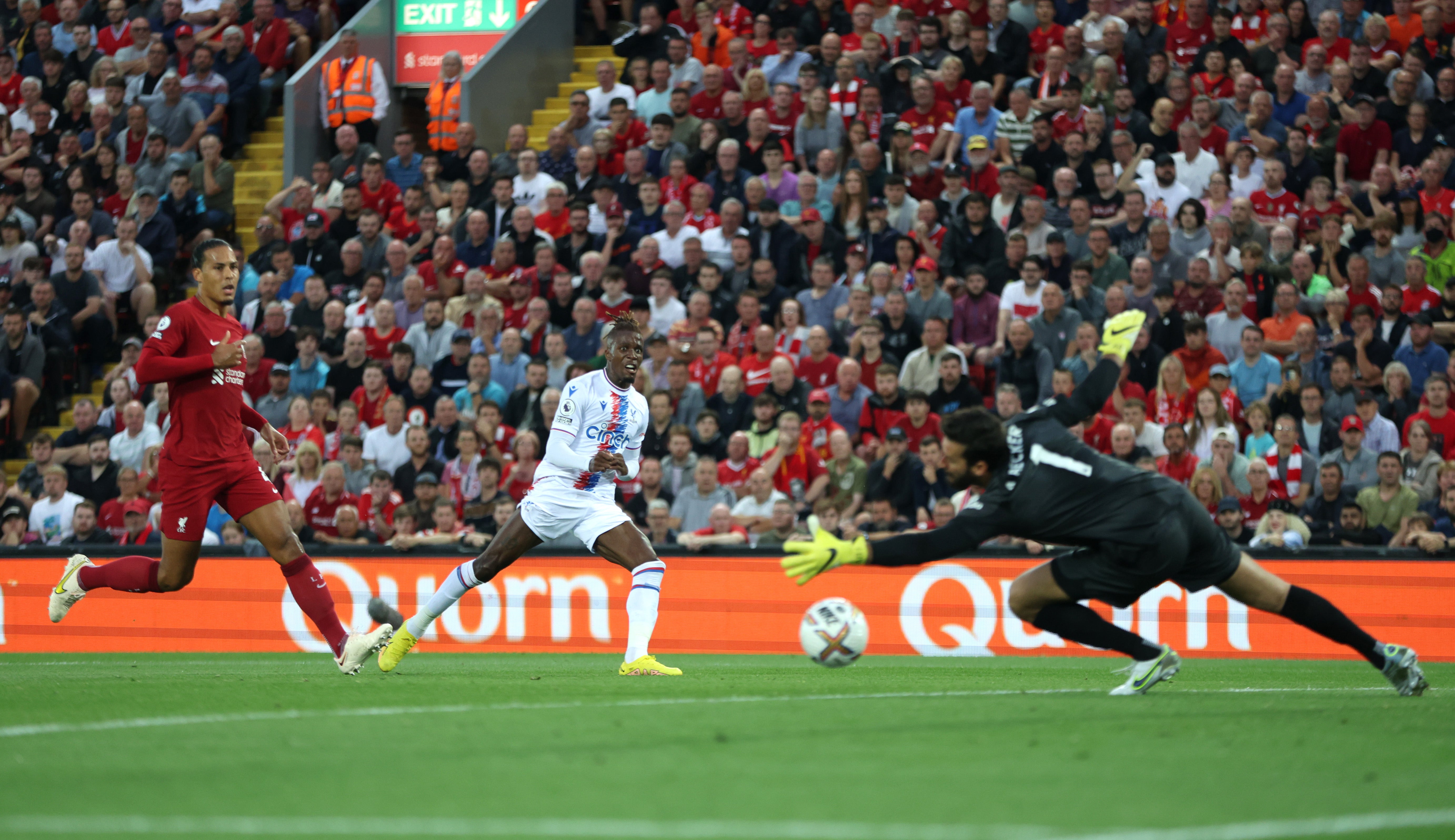 Wilfried Zaha scores for the Eagles