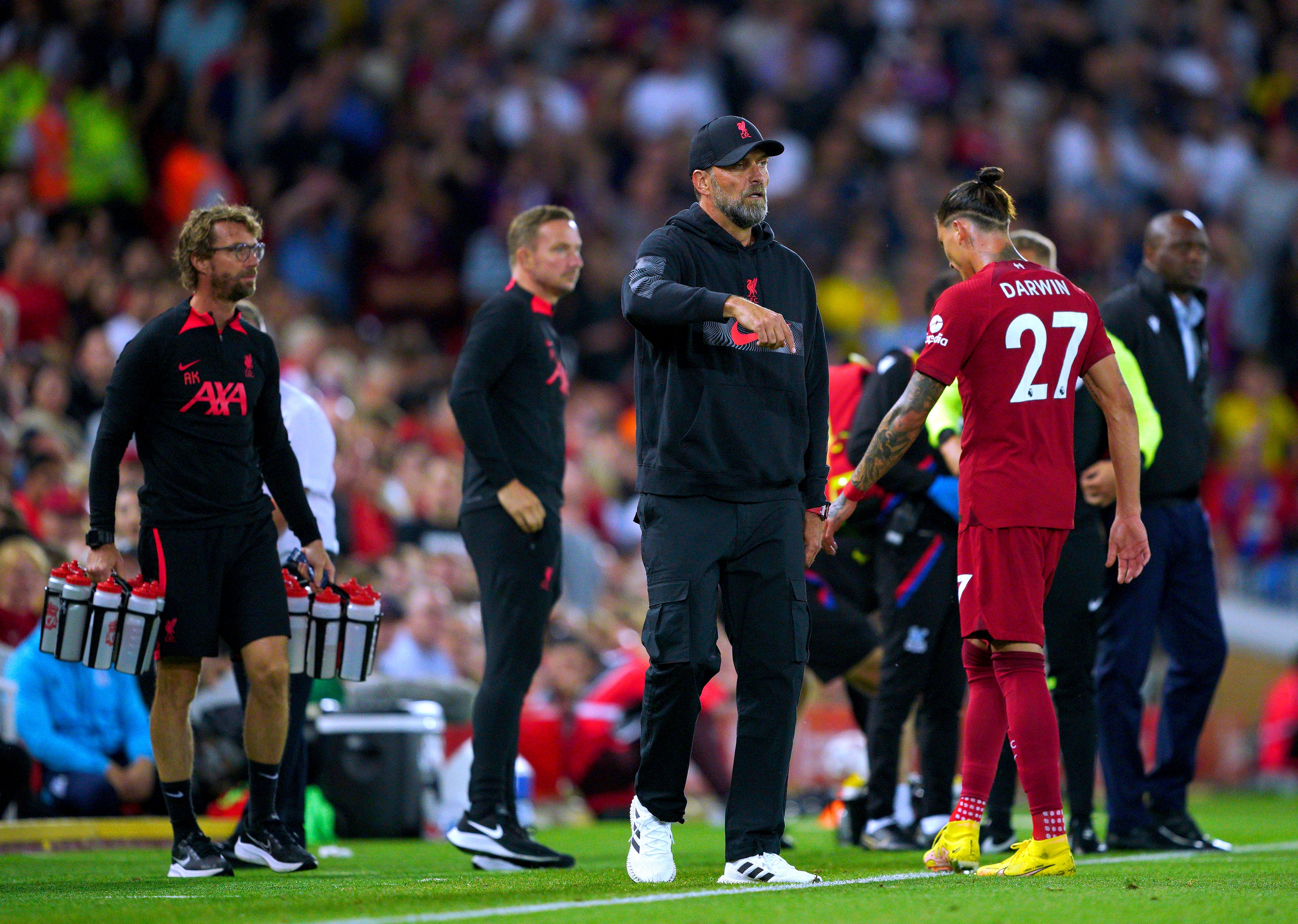 Nunez will serve a three-match ban for his red card against Crystal Palace