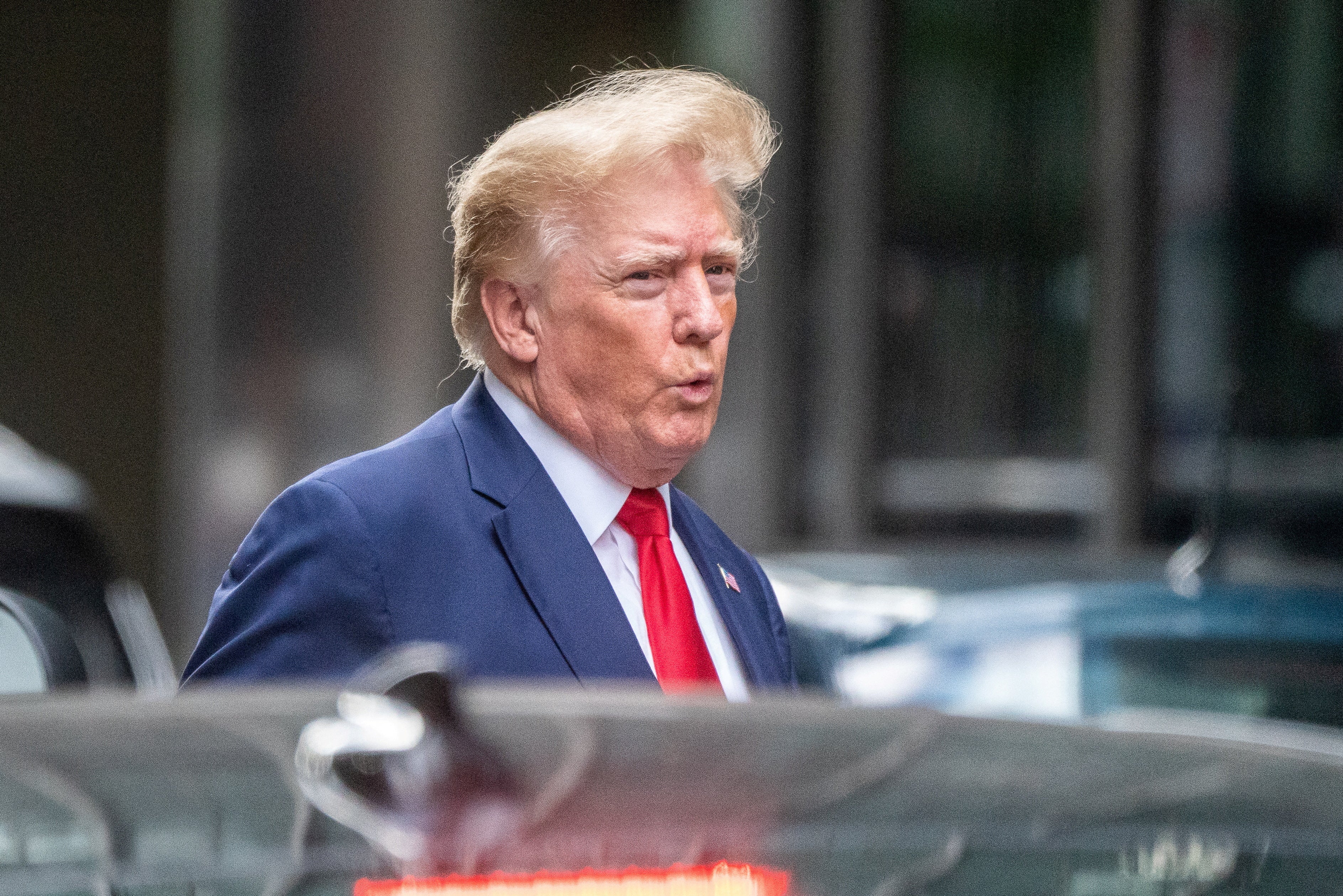 Donald Trump departs Trump Tower two days after FBI agents searched his Mar-a-Lago Palm Beach home