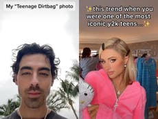 Joe Jonas and Paris Hilton take part in TikTok’s viral ‘Teenage Dirtbag’ trend 