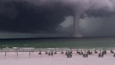 ‘That’s a big ‘un’: Beachgoers marvel at massive waterspout off Florida coast