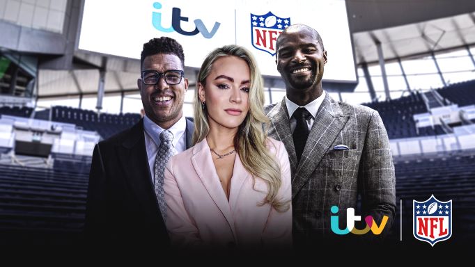 Jason Bell, Osi Umenyiora and Laura Woods will front up ITV’s NFL coverage