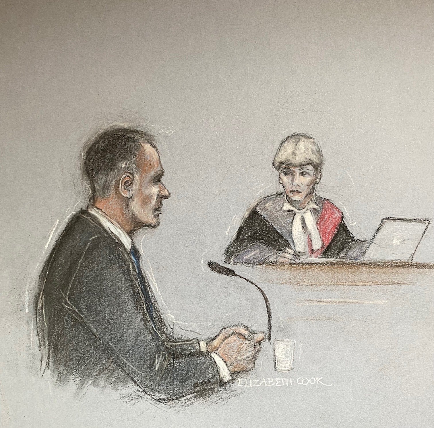 Ryan Giggs during cross examination on Wednesday