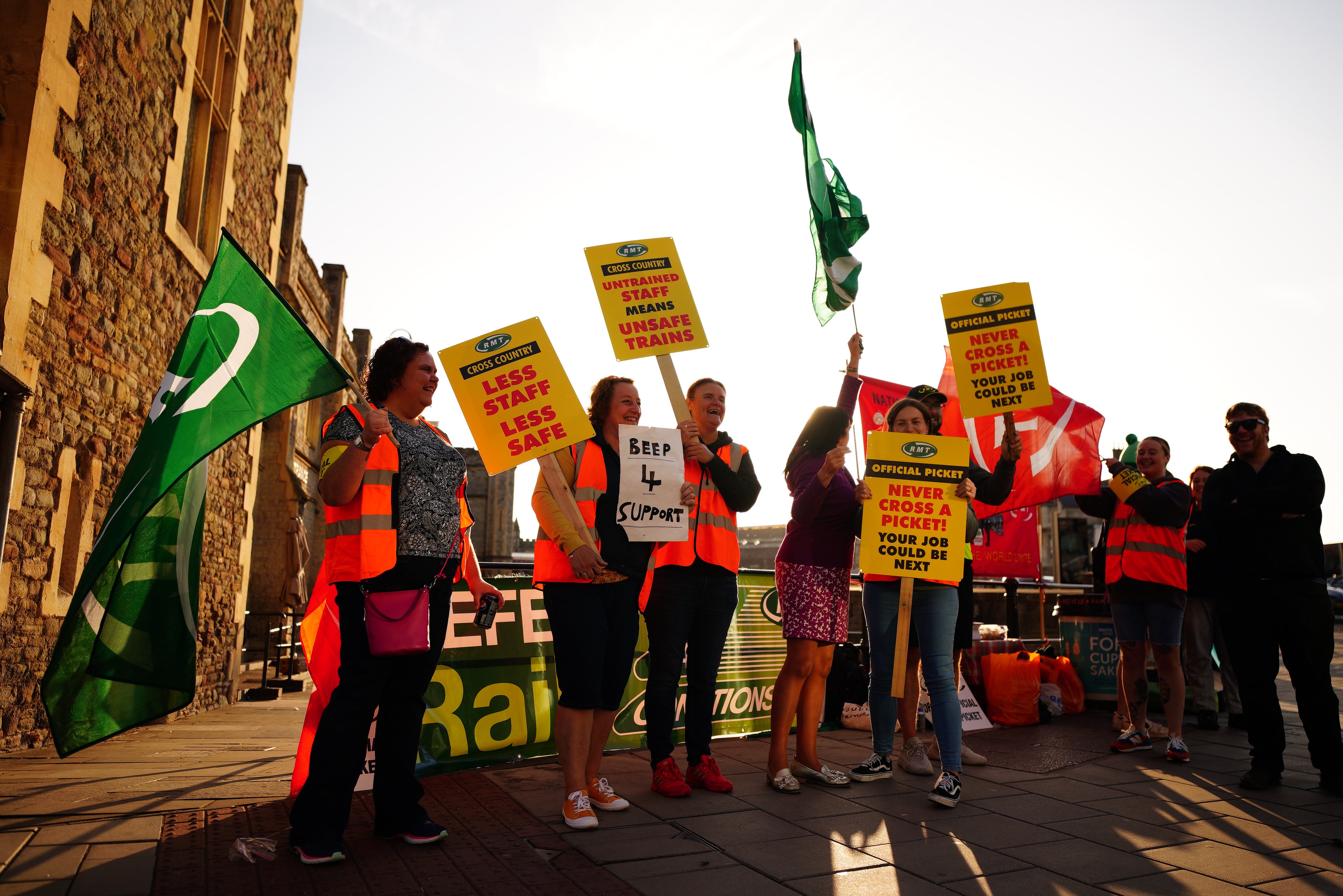 Rail, Tube and bus passengers will suffer fresh travel misery from Thursday as tens of thousands of workers stage strikes in long-running disputes over pay, jobs and conditions (Ben Birchall/PA)