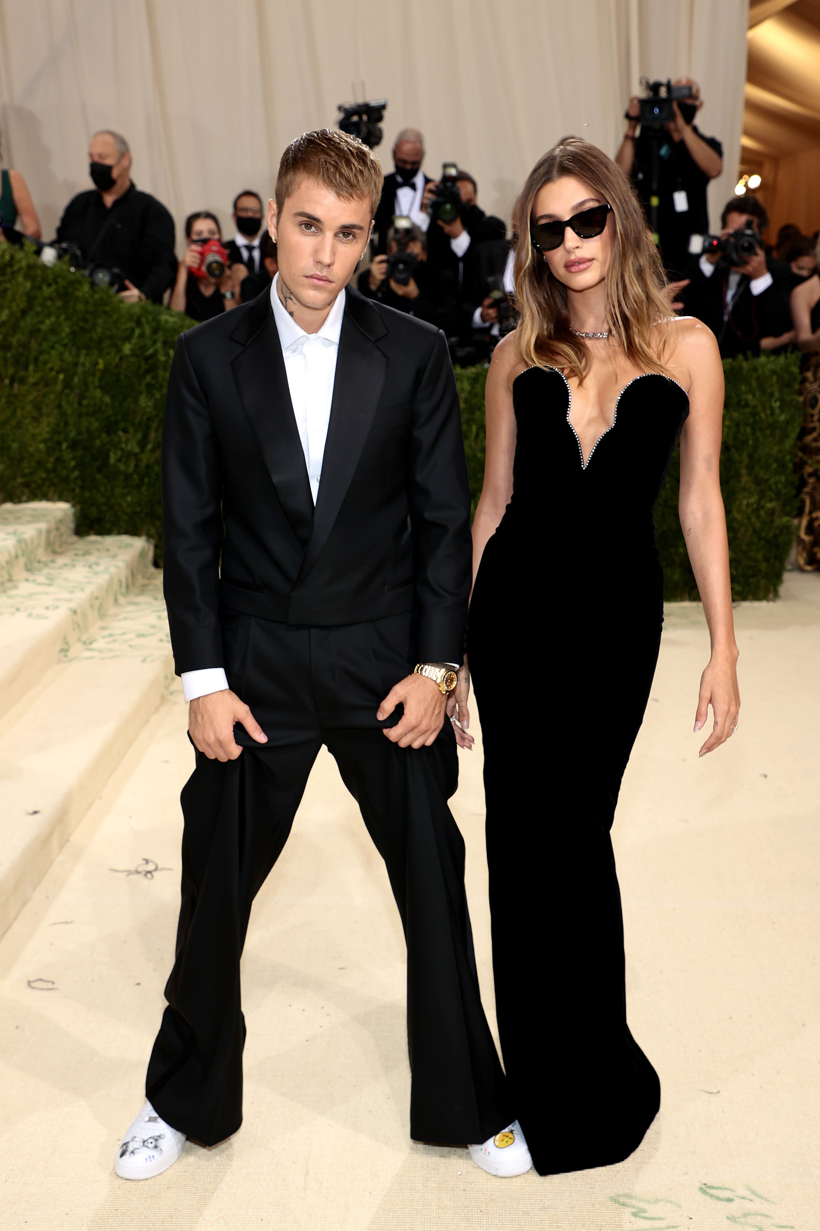 Hailey and Justin Bieber at the 2021 Met Gala