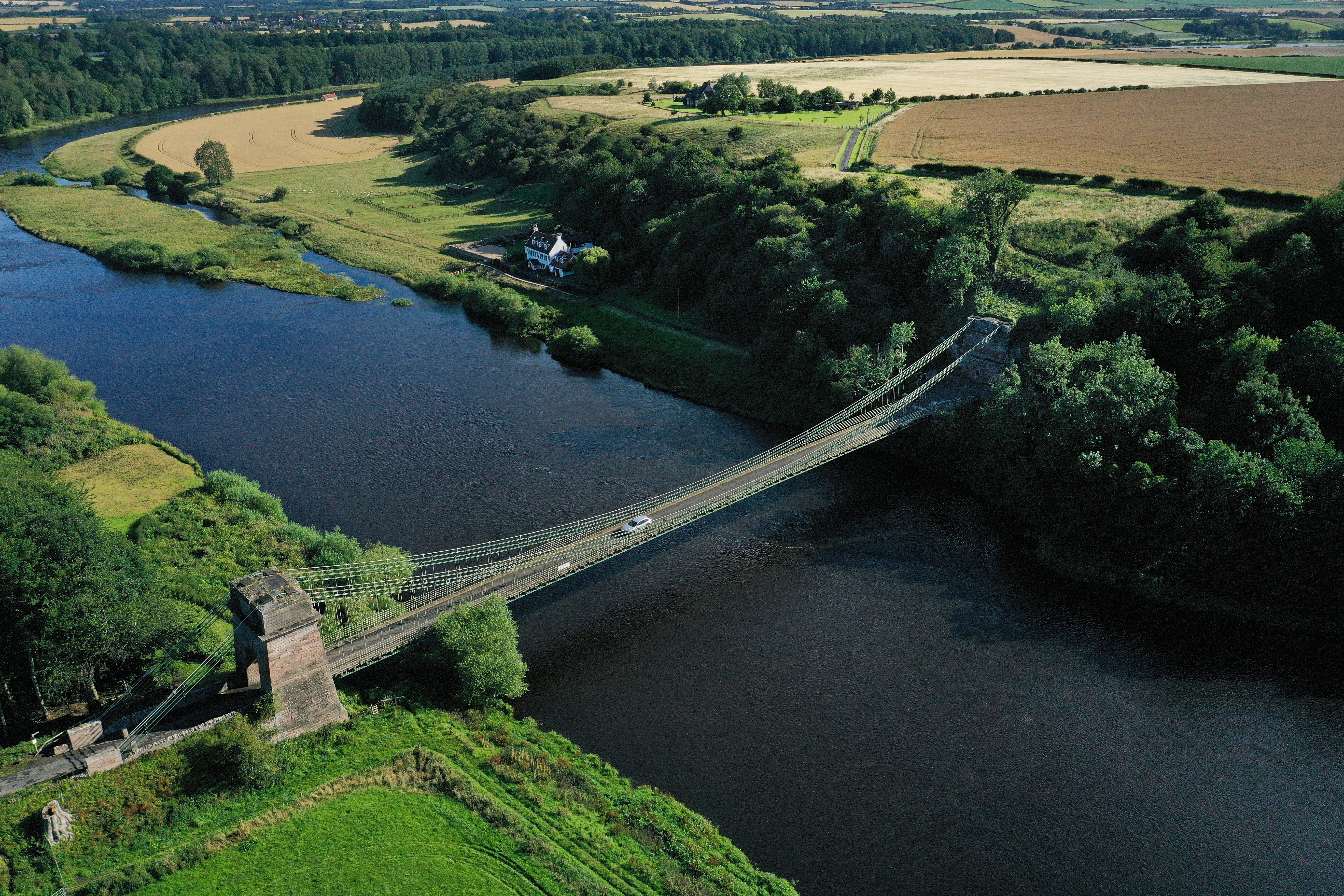 Around 30 farmers have had abstraction licences suspended in the Scottish Borders due to low river levels (Owen Humphreys/PA)