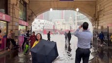 Flash flooding hits London after weeks of heatwaves