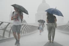 Lingering showers and thunderstorms could hit parts of the UK