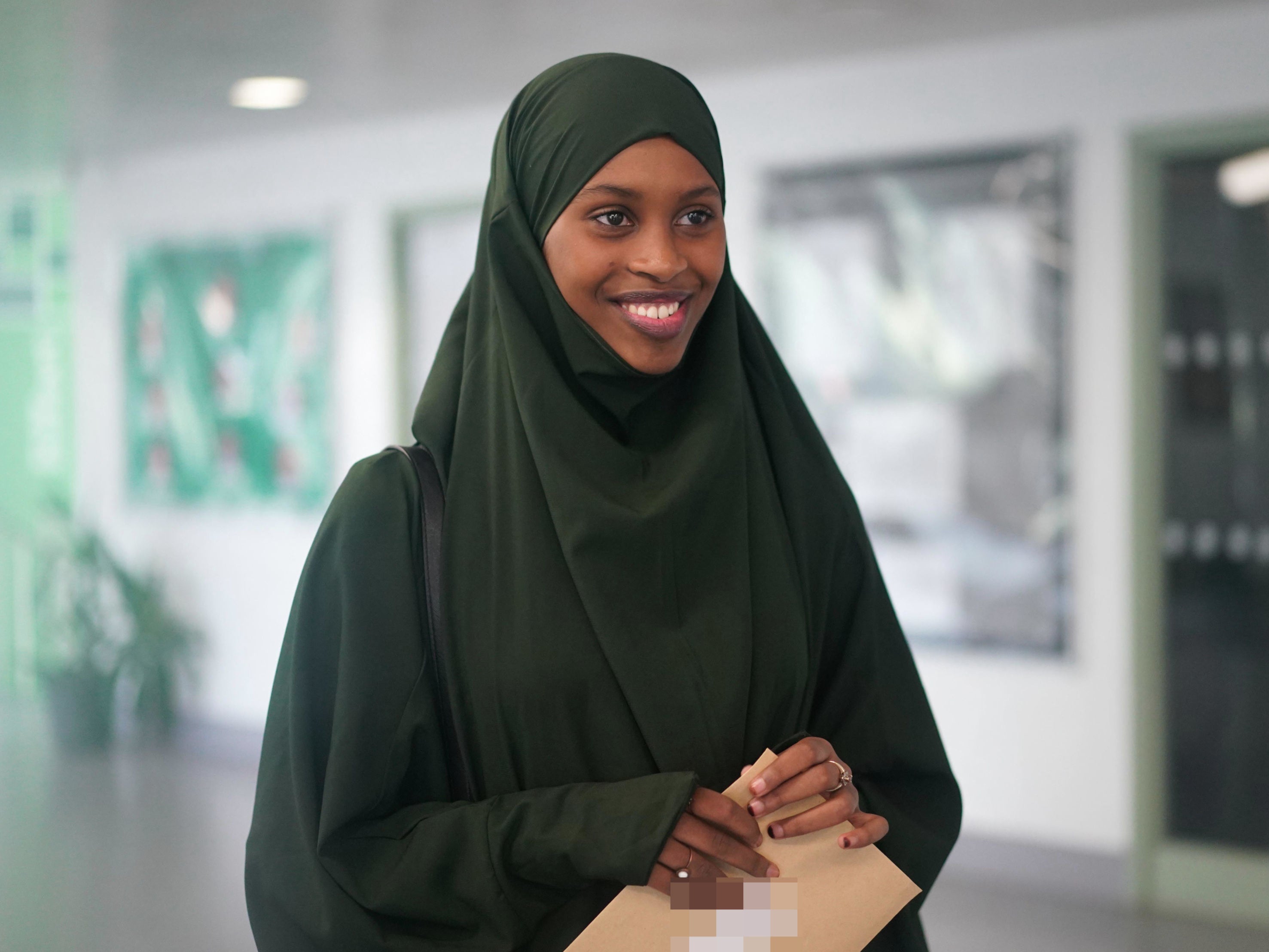 Nagma Abdi is one of the Ark Putney Academy pupils to receive their A-level results today