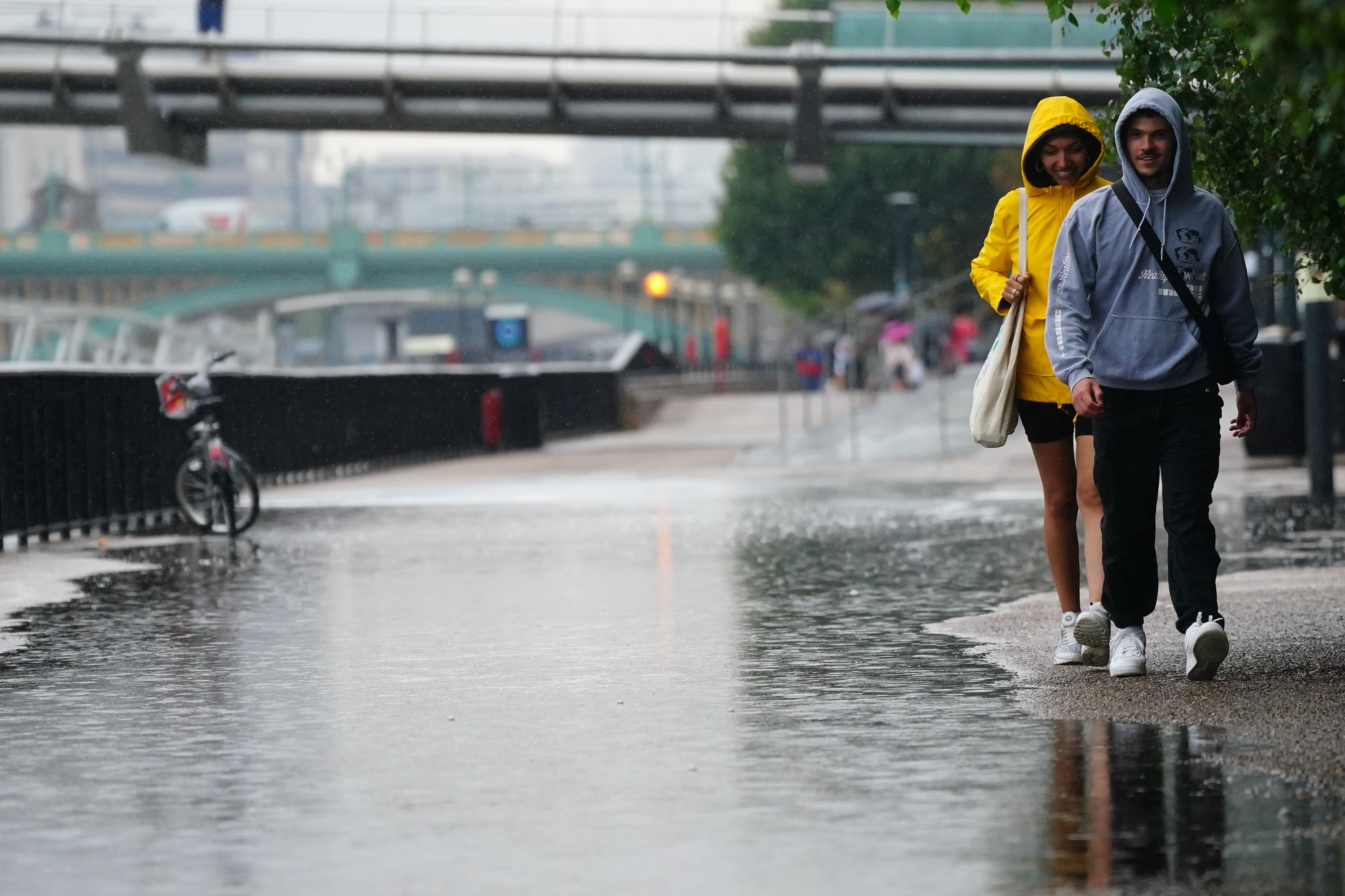 Sunshine and showers are set to move across the UK after the mix of intense heat and torrential rain which has been endured over recent weeks (PA)