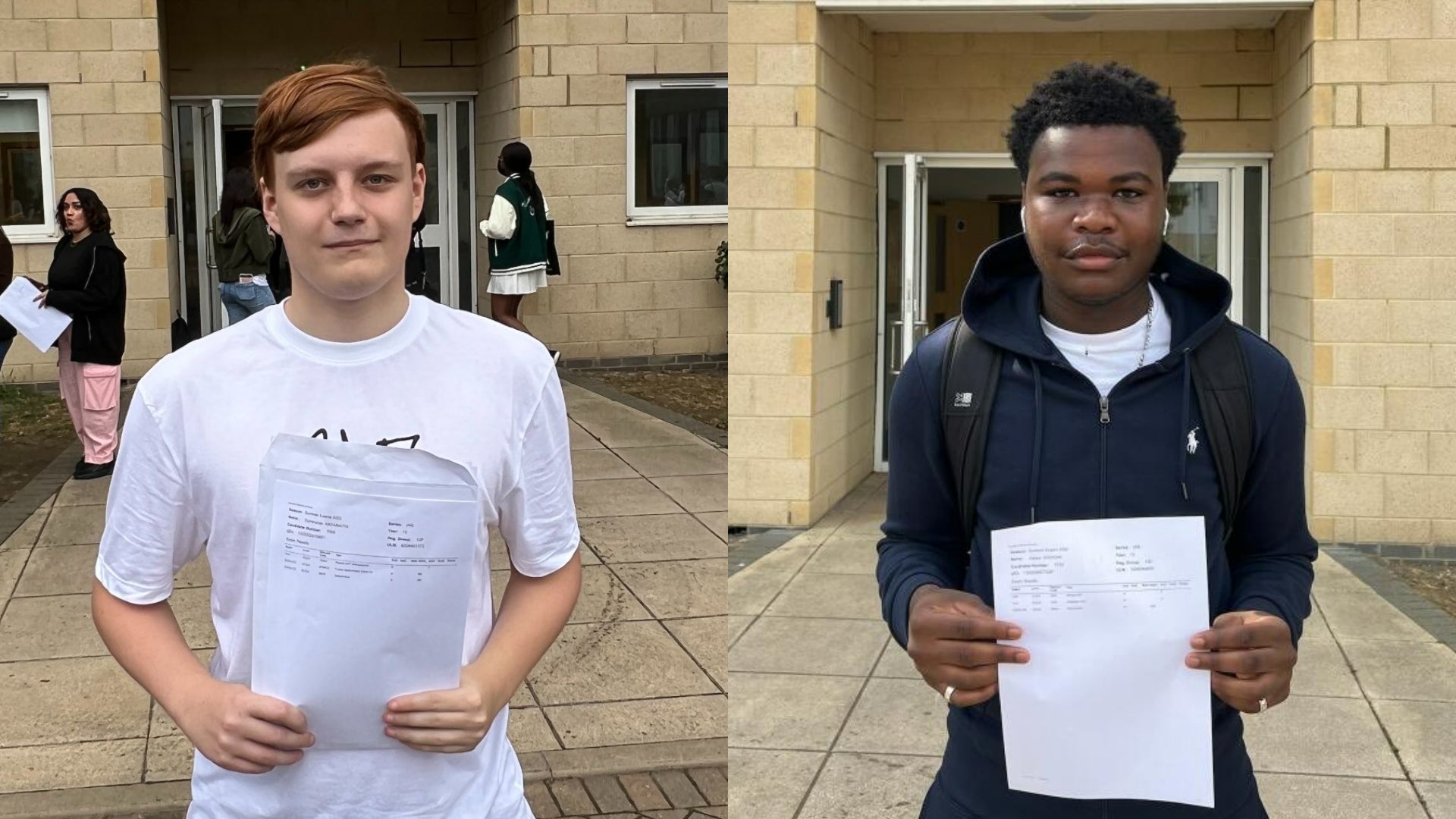 Dominykas Antanaitis and Azeez Shekoni have secured places at Oxbridge (Brampton Manor/PA)