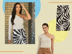 Rochelle Humes demonstrates her flair for fashion in a zebra print midi skirt from the high street