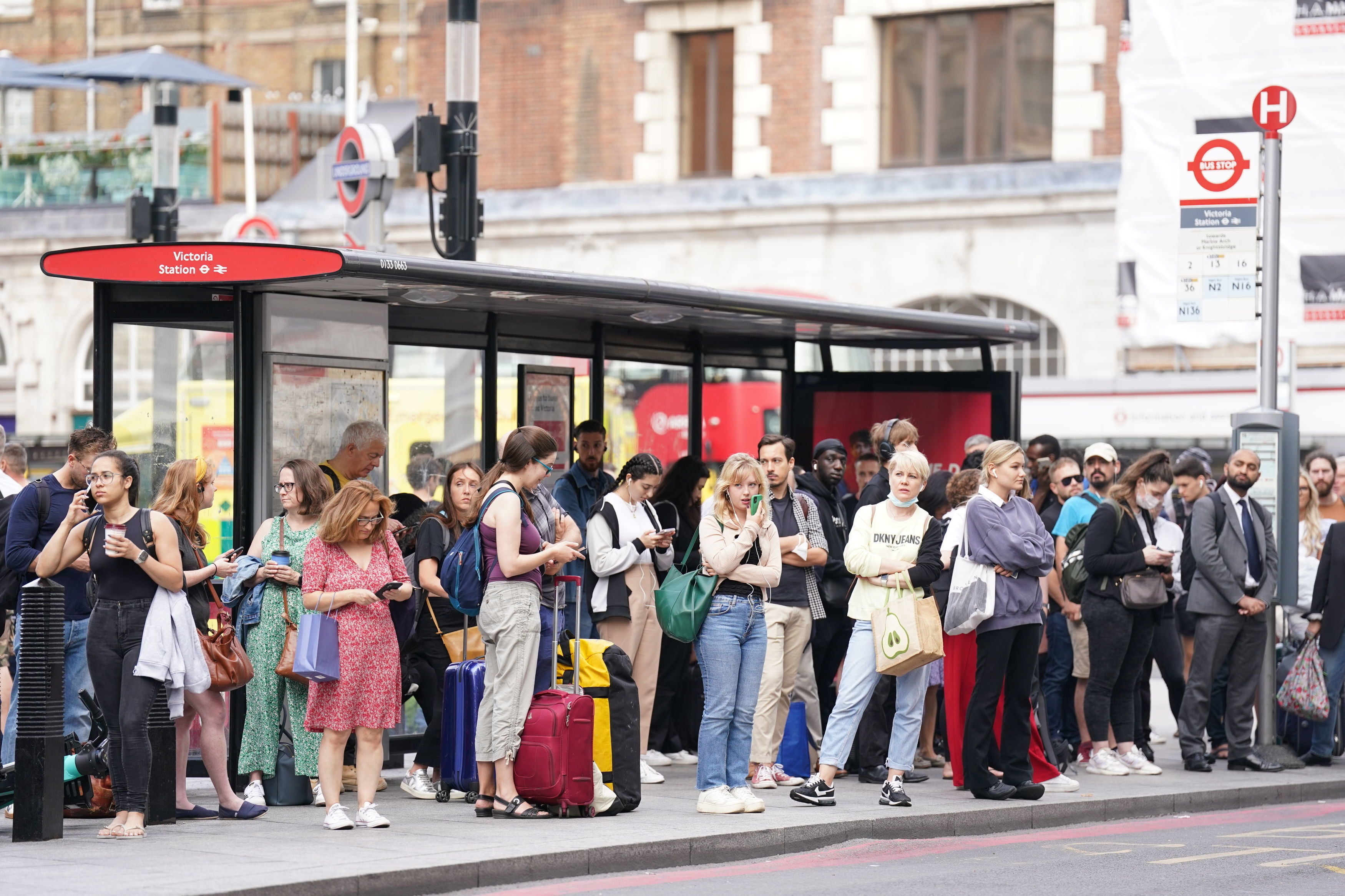 Long waits continued outside Victoria Station