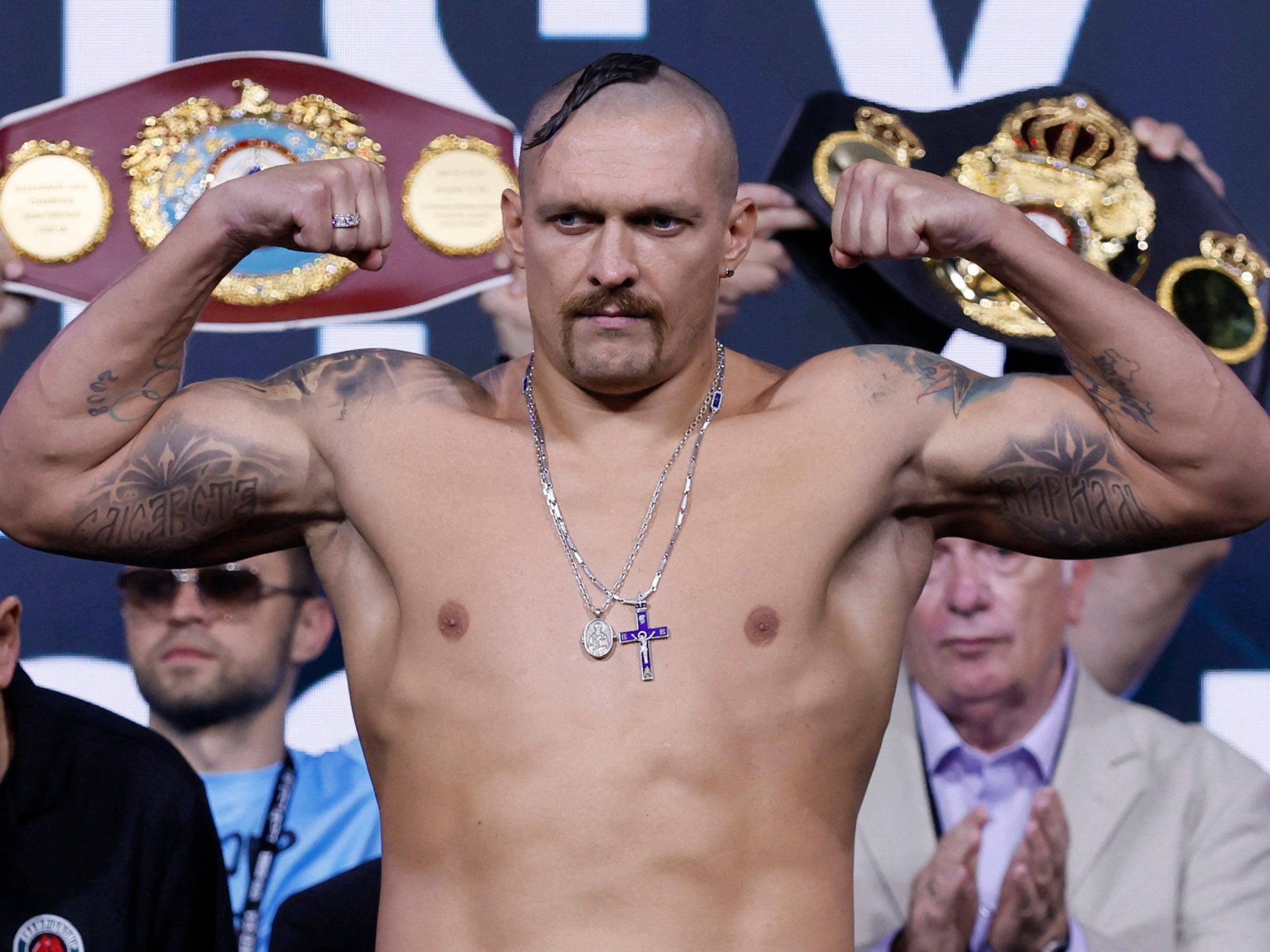 Usyk comes in slightly lighter than in his first clash with Joshua