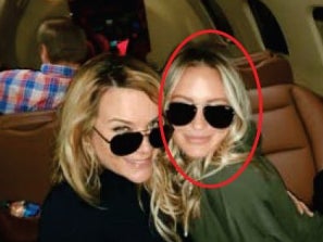 Jenna Ryan (left) and Katherine Schwab (right) en route to Washington, DC on 5 January 2021