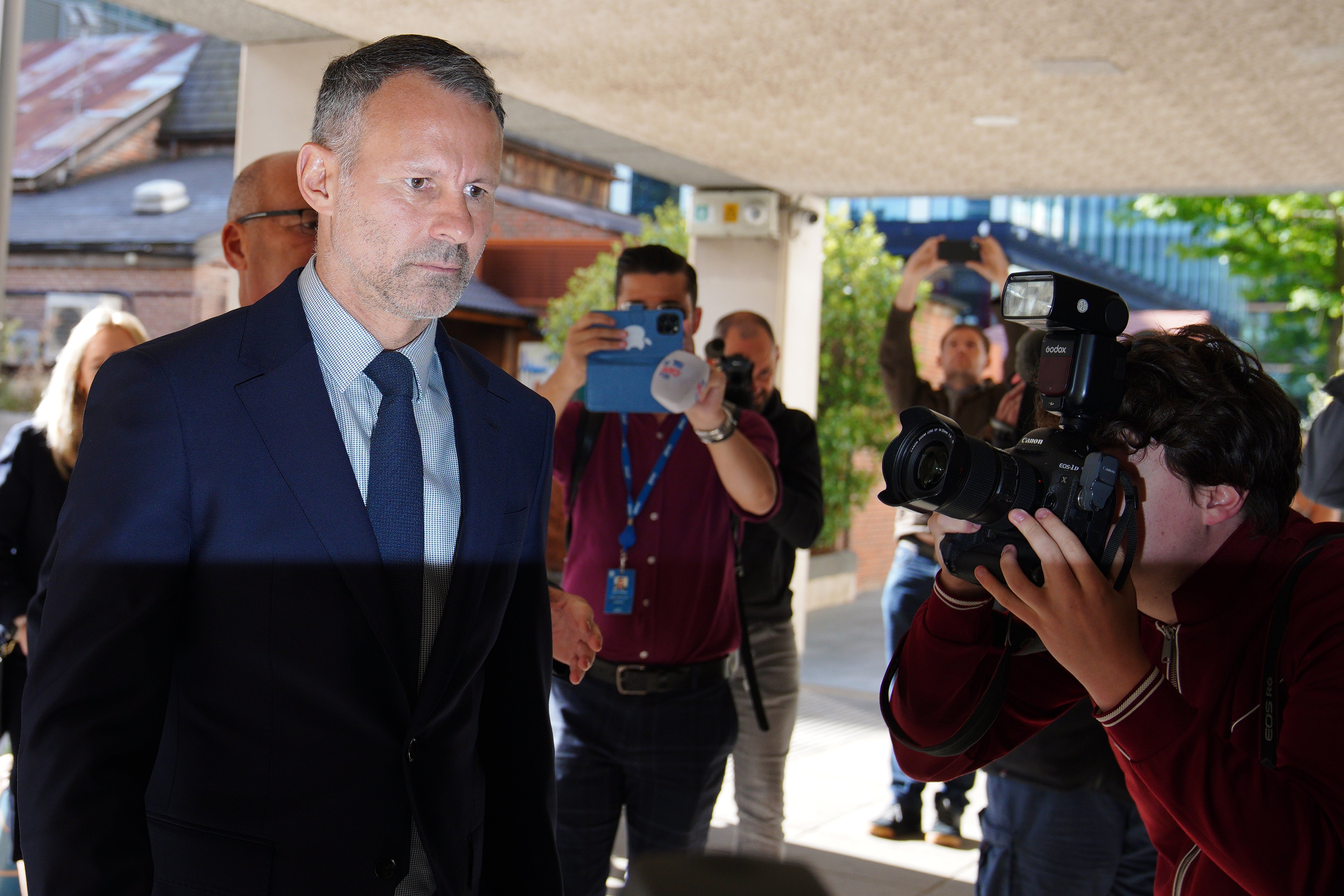 Former Manchester United footballer Ryan Giggs arrives at Manchester Crown Court (Peter Byrne/PA)