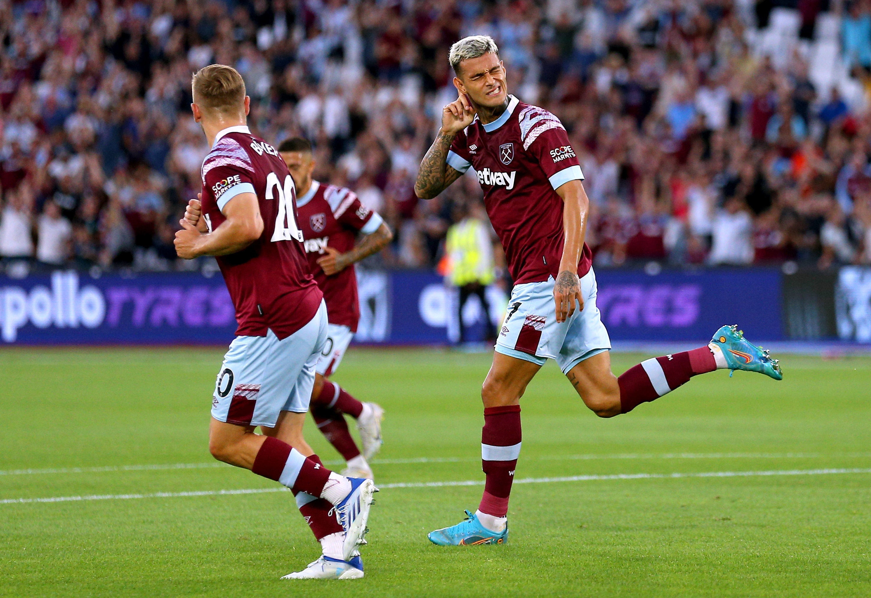 The Italian frontman got his first goal for the Irons on Thursday night