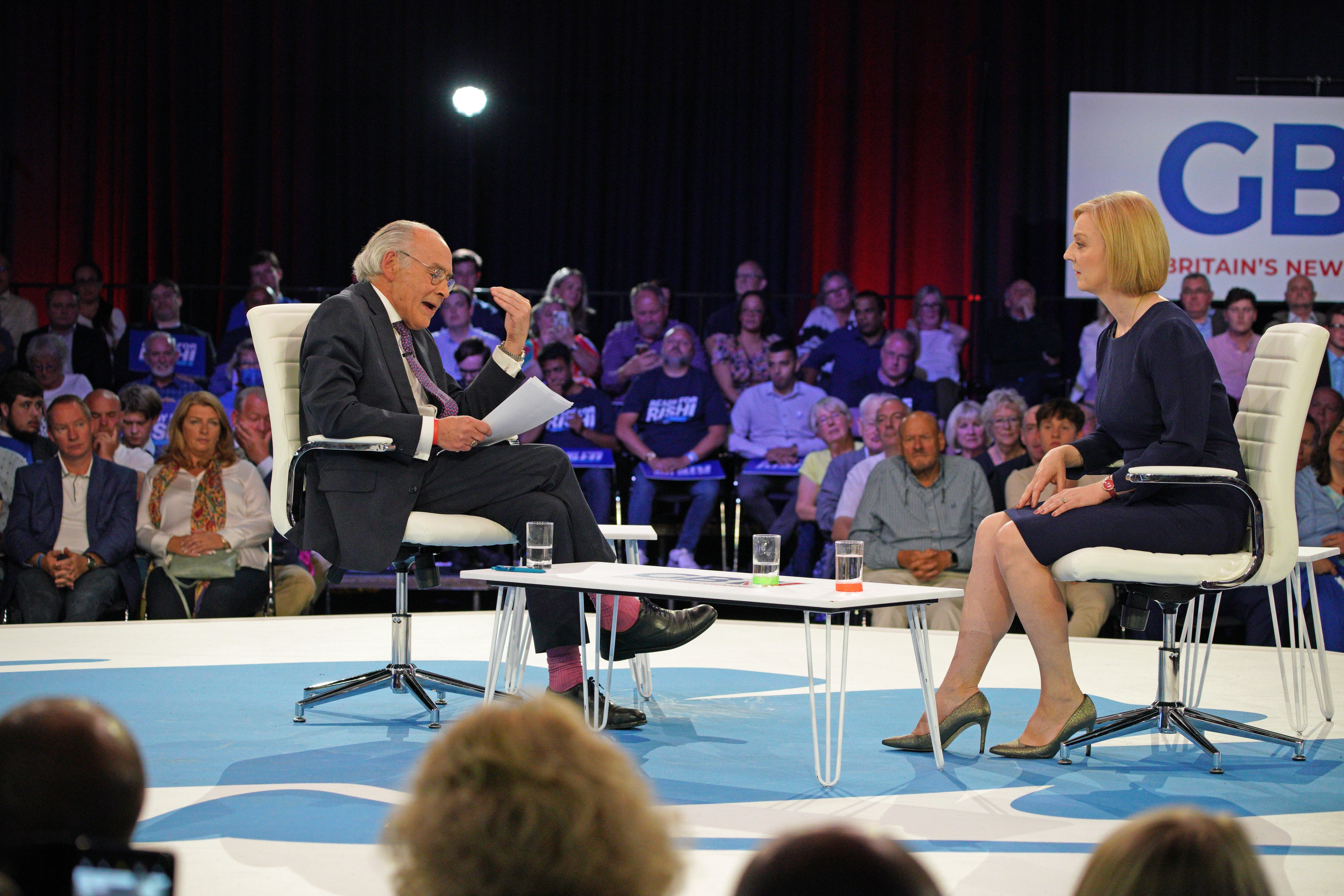 Liz Truss during a hustings event at Manchester Central Convention Complex (Peter Byrne/PA)