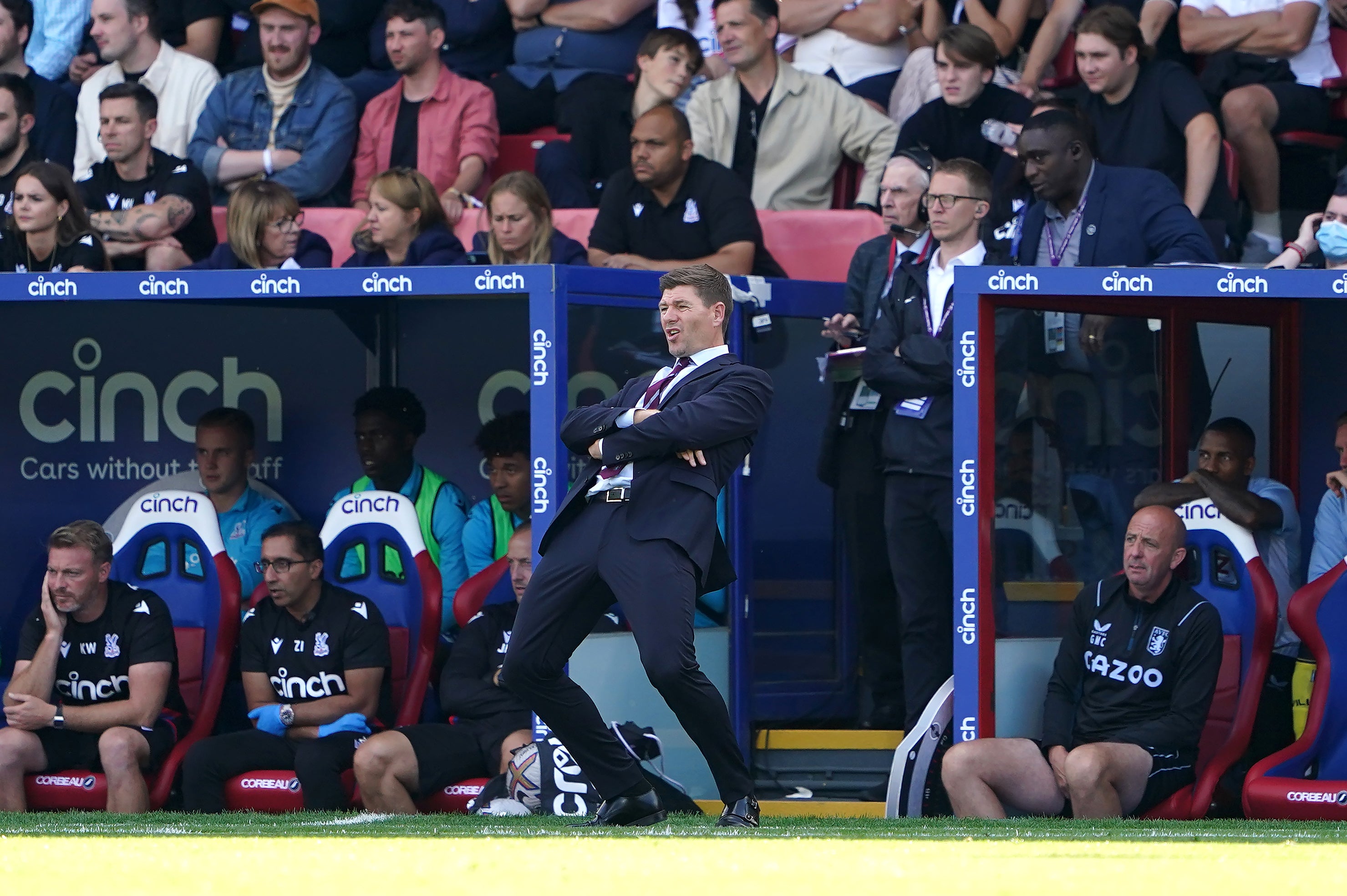 Steven Gerrard saw his side beaten (Zac Goodwin/PA)