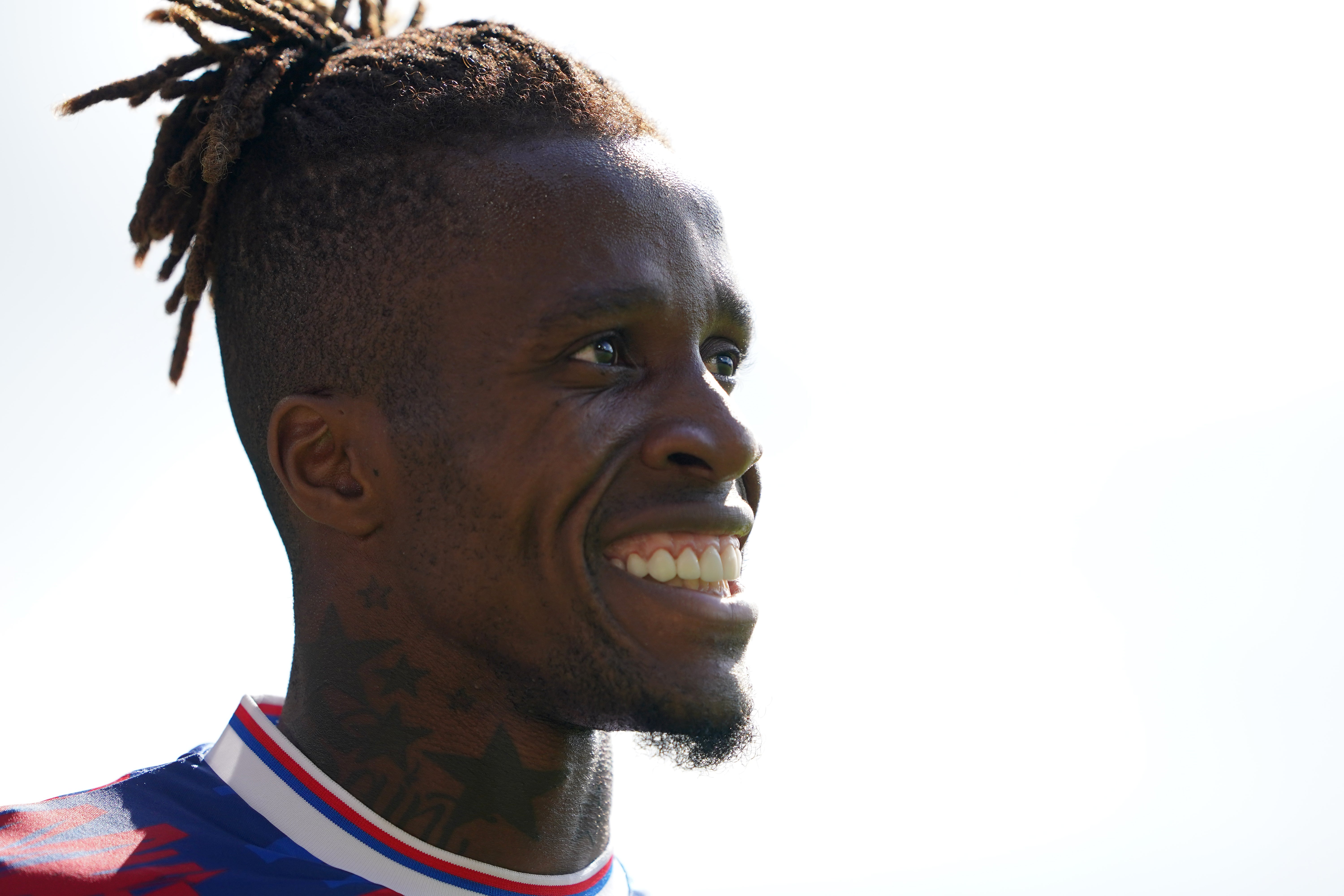 Wilfried Zaha smiles during the win over Aston Villa (Zac Goodwin/PA)