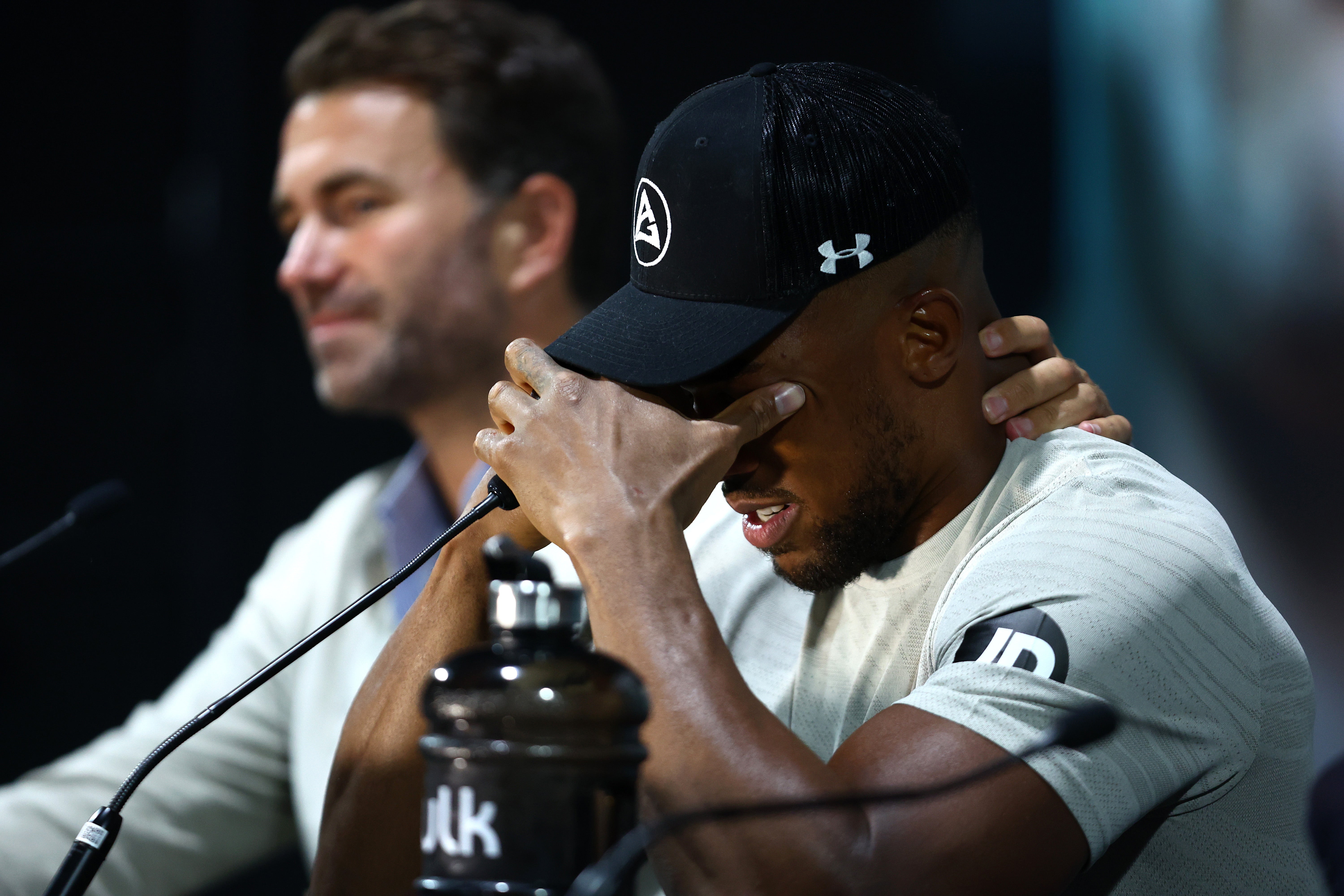 Joshua was in tears in the post-fight press conference