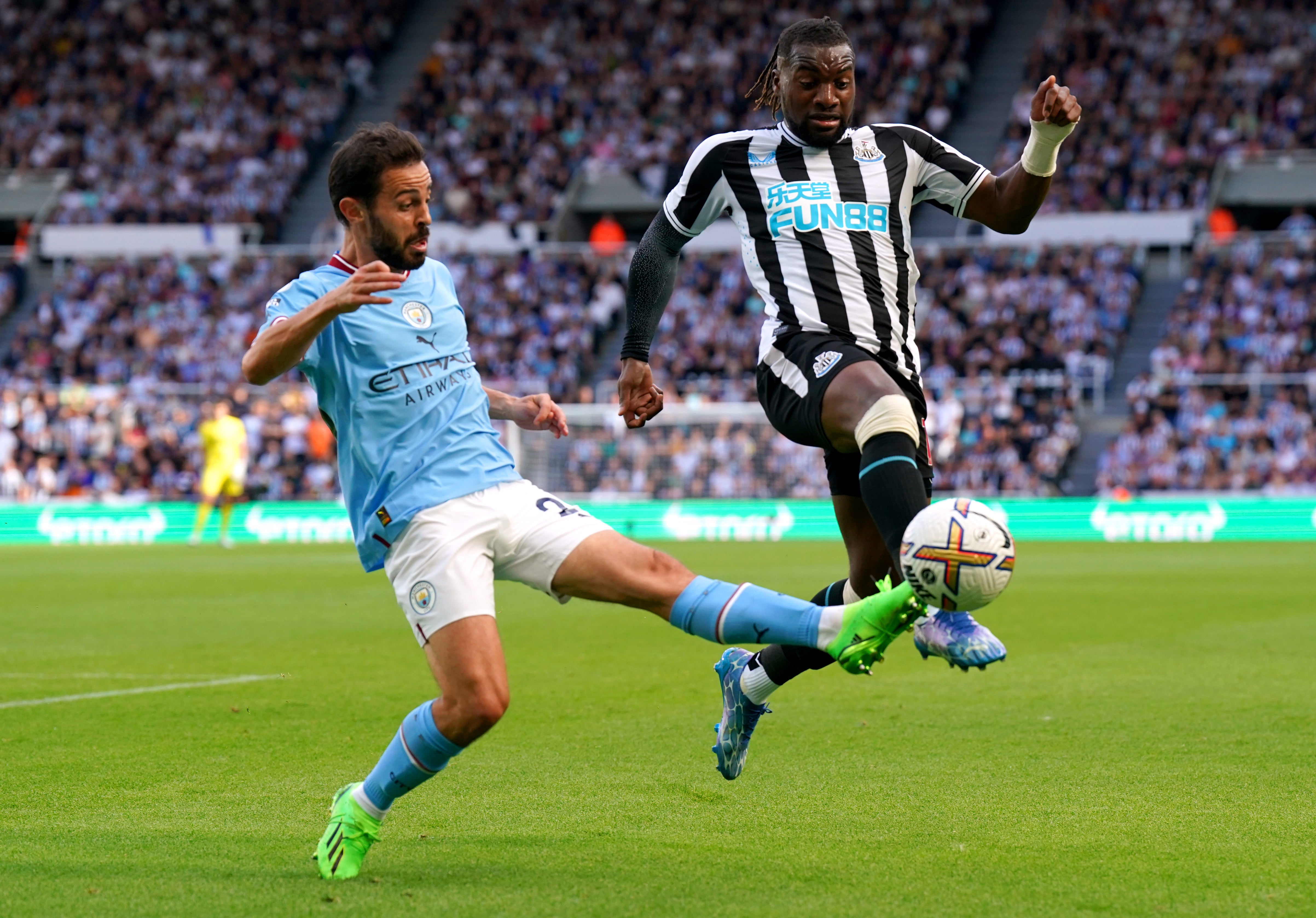 Bernardo Silva rescued Manchester City from a shock defeat by Newcastle (Owen Humphreys/PA)