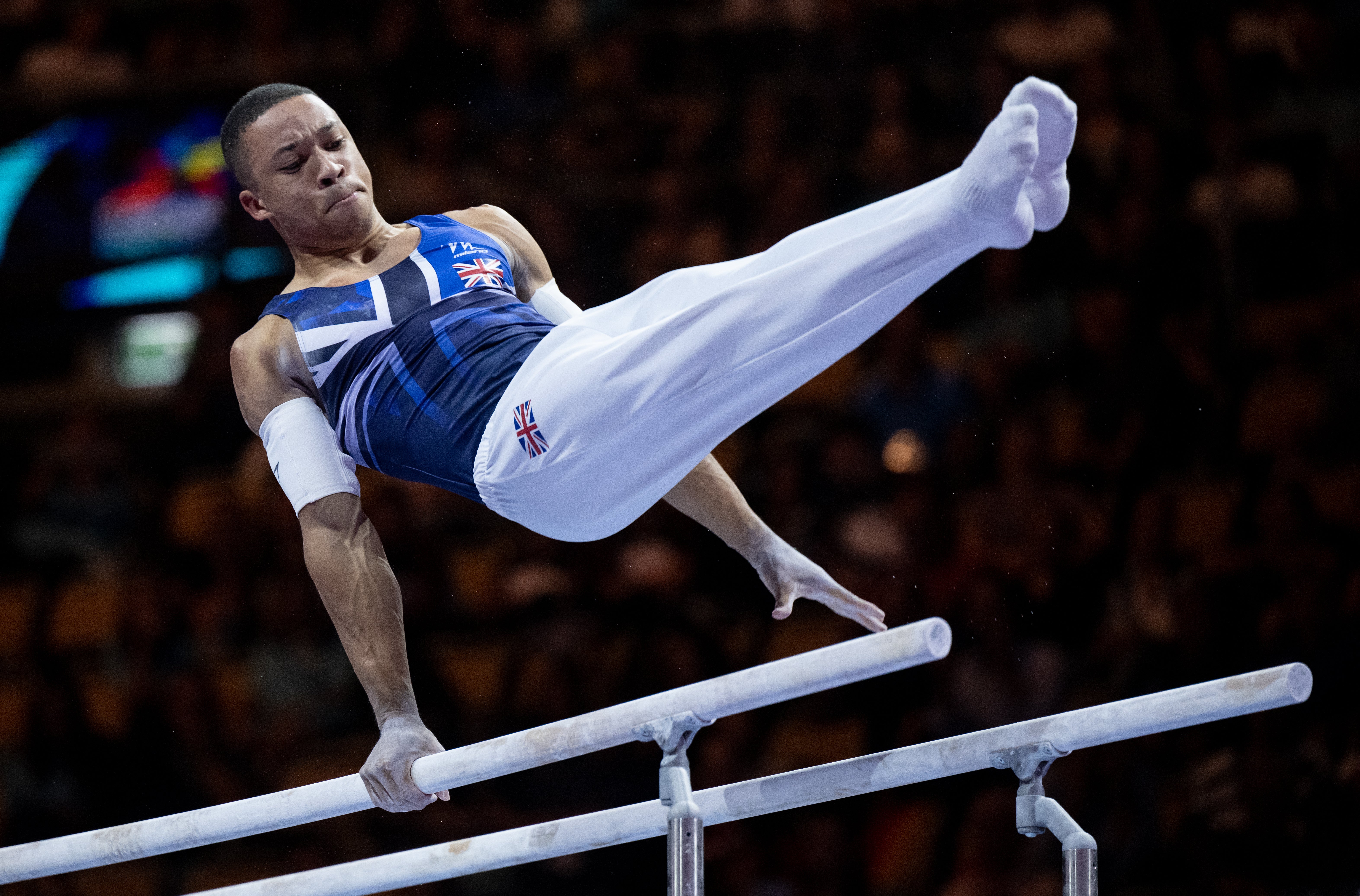 Great Britain’s Joe Fraser won an individual apparatus title (Sven Hoppe via DPA)