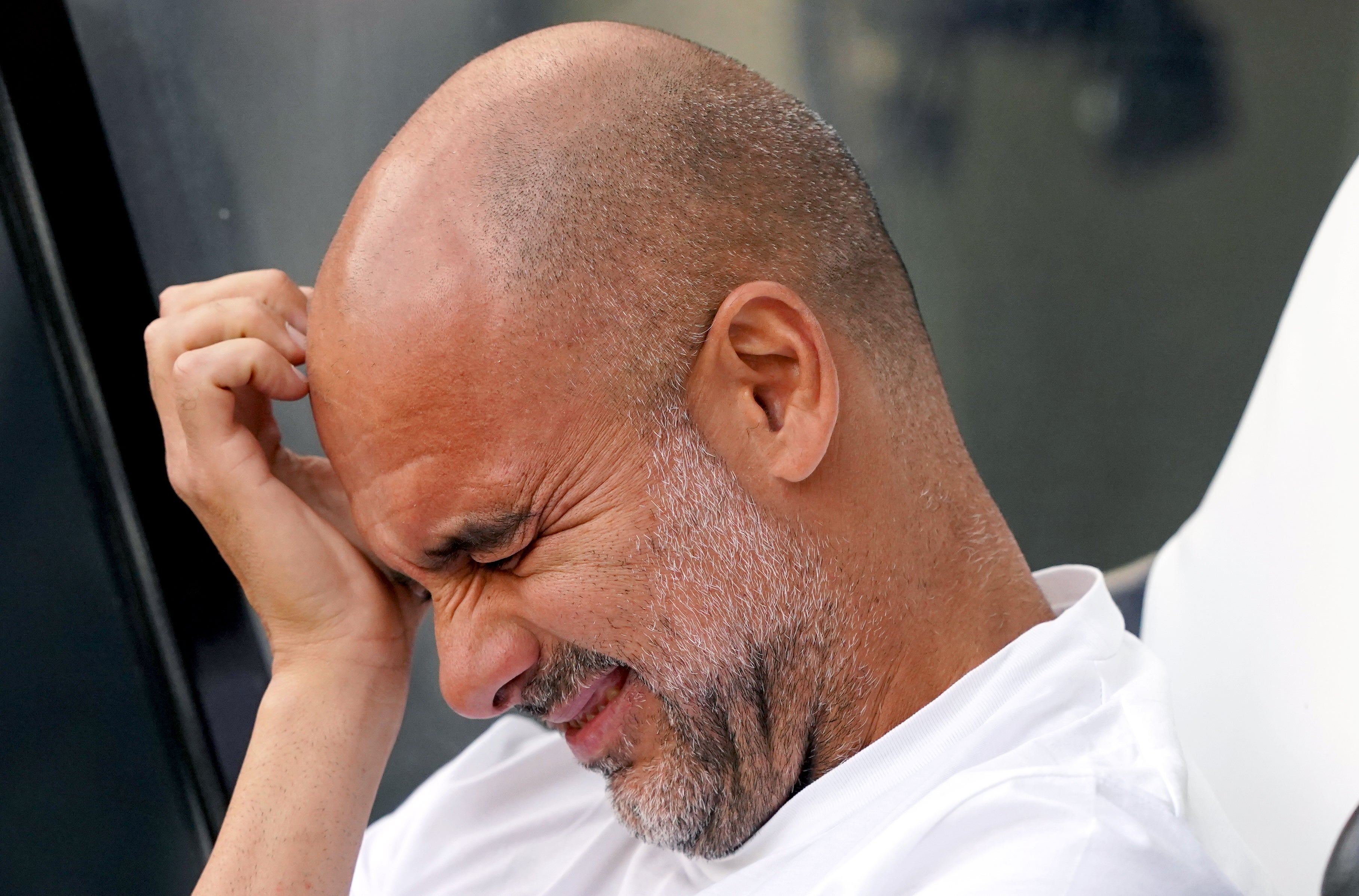 Manchester City manager Pep Guardiola ahead of his side’s 3-3 draw at Newcastle (Owen Humphreys/PA)