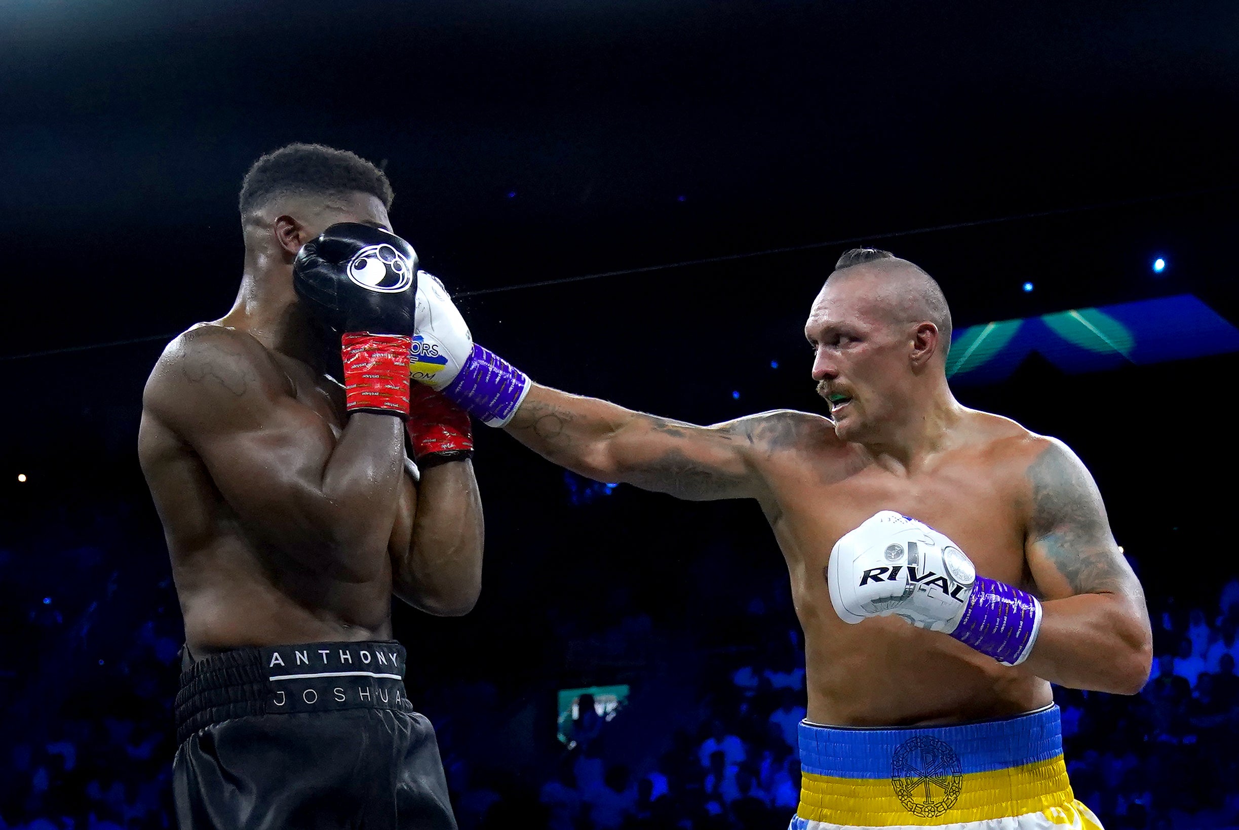 Oleksandr Usyk (right) has now outpointed Anthony Joshua twice (Nick Potts/PA)