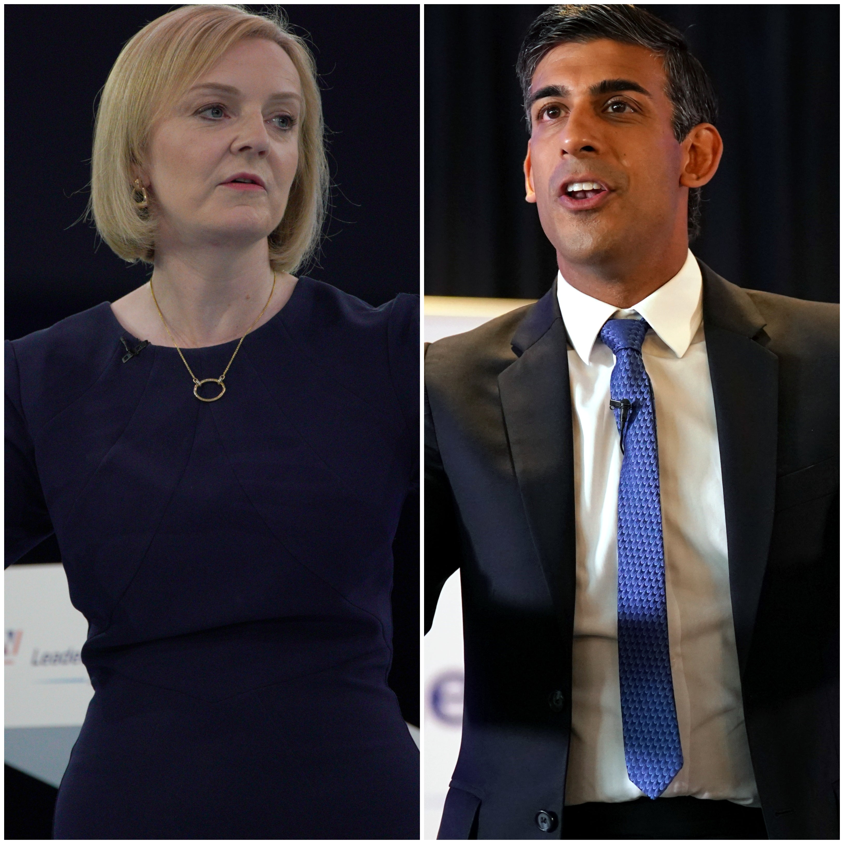 Leadership contenders Liz Truss and Rishi Sunak (Pete Byrne/Niall Carson/PA)